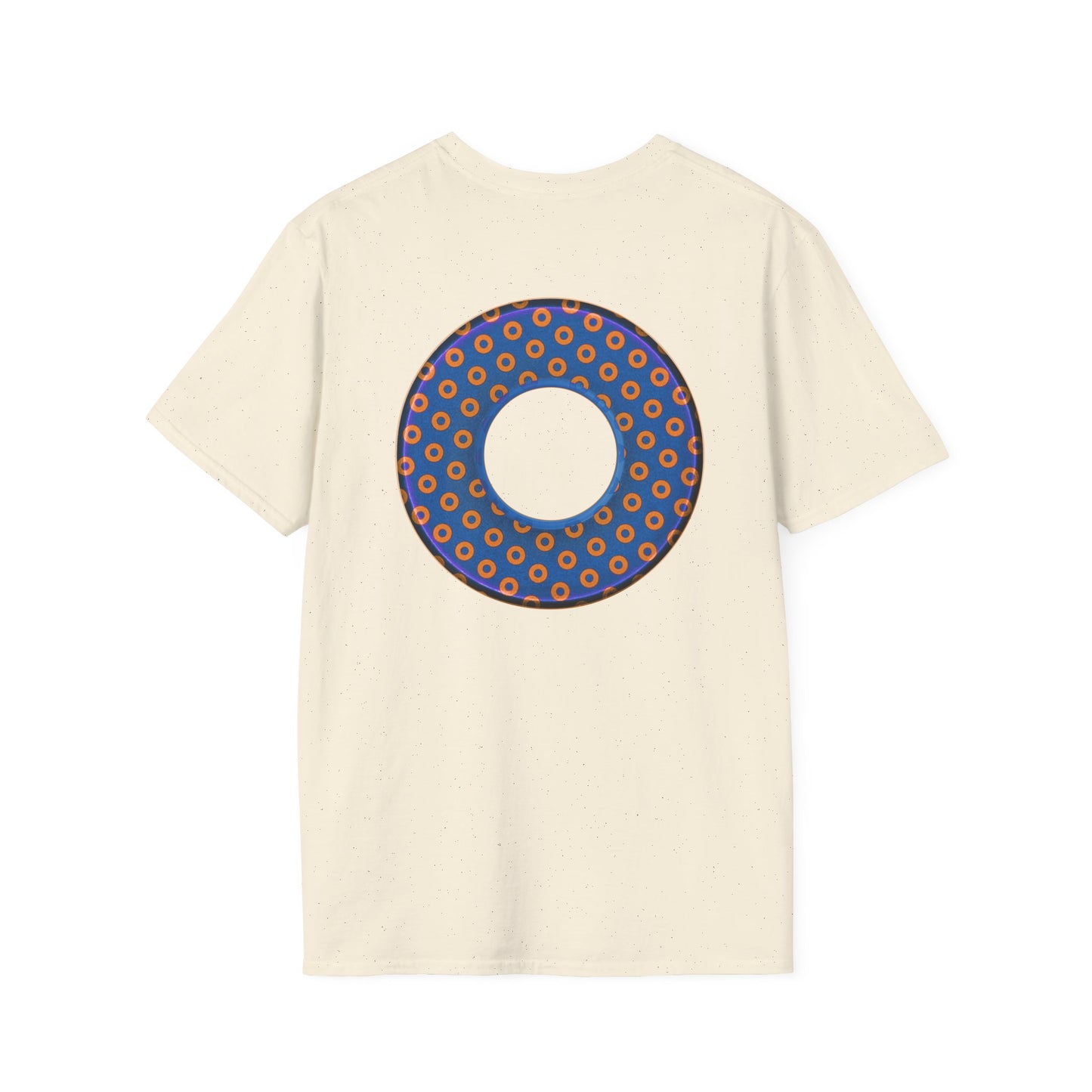 Plain Donuts/Unisex Soft-Style - "Plain Electric Paradoxical Donuts" - orange/blue donuts