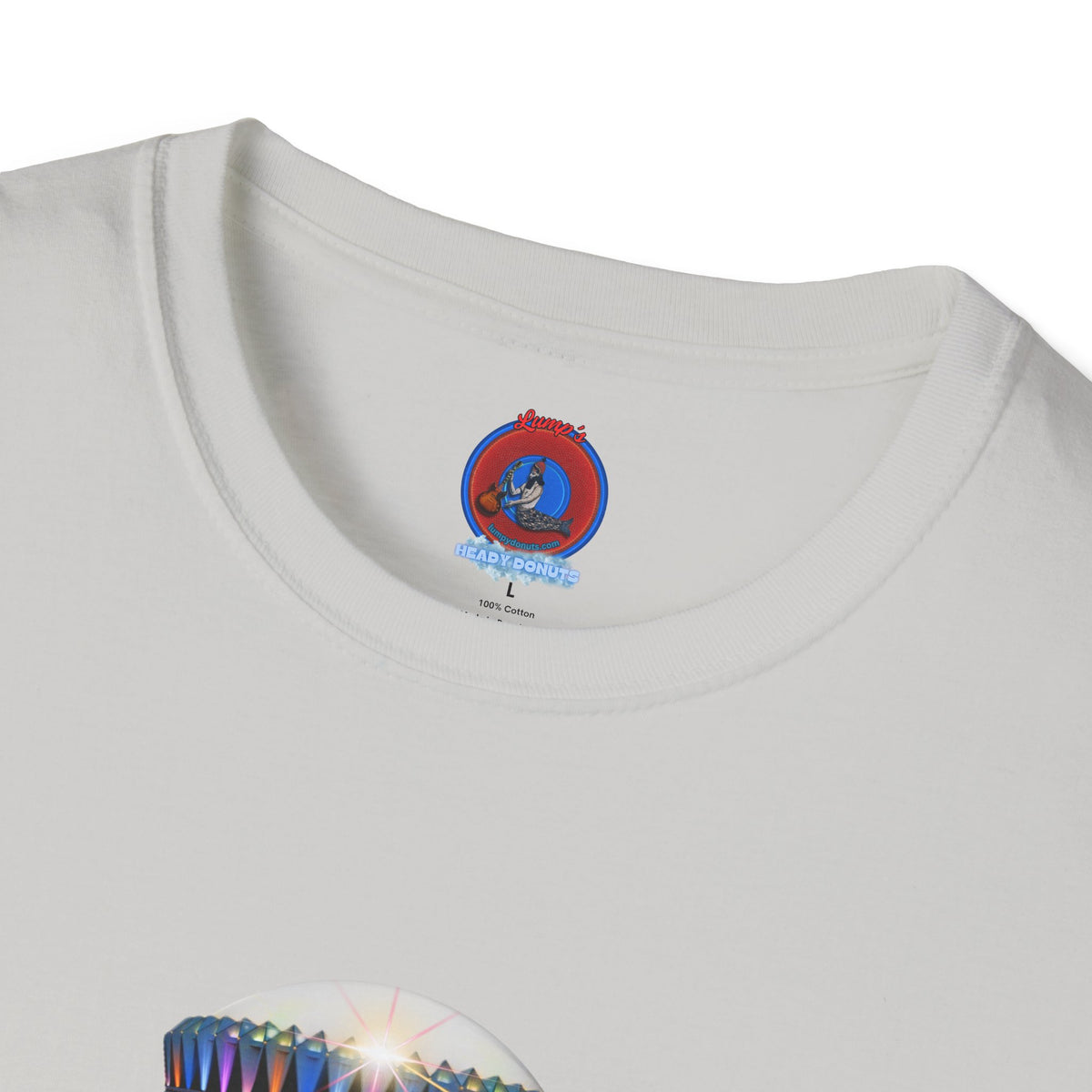 Classic Donut Tee - Unisex Soft-Style - "Donuts now Served on the Mothership" - series 1.0  - variant 6  - tractor-beamed donut