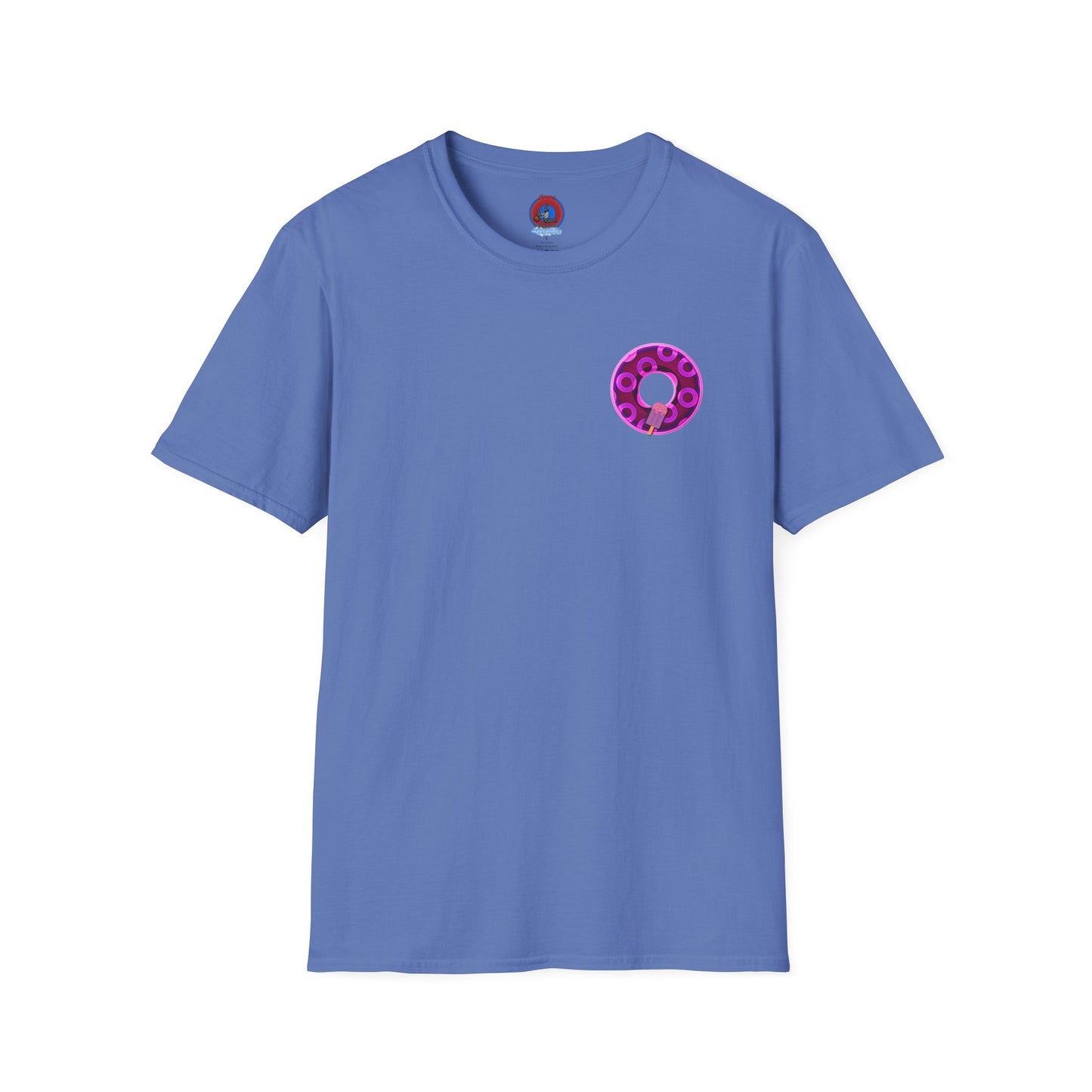 Classic Donut Tee - Unisex Soft-Style - "It's Ice Cream Popsicles - YEMSG Donut" - purple/magenta paradox donut - variant 1