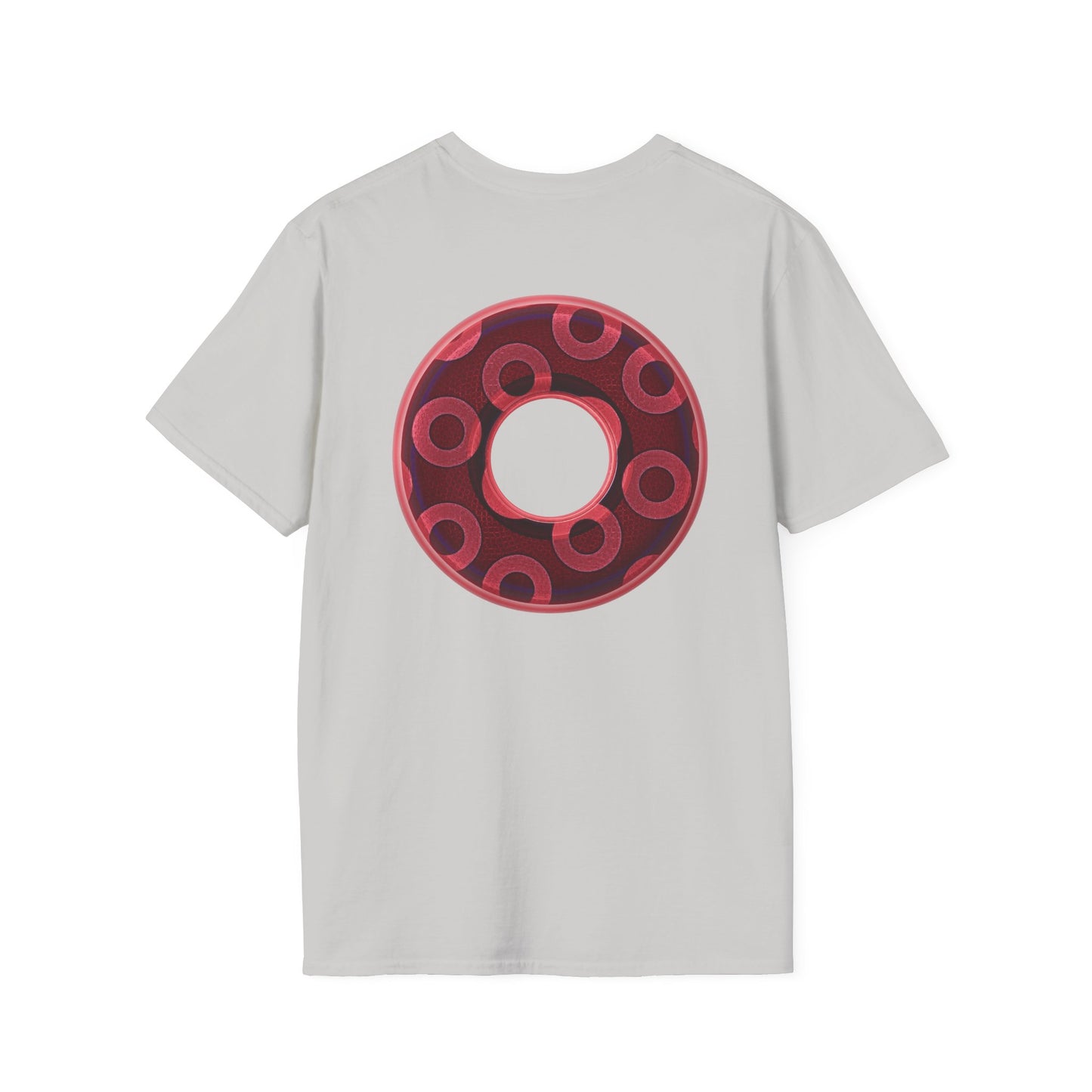 Plain Donuts/Unisex Soft-Style - "Plain Rustic Paradoxical Donuts" - magenta/burgundy donuts
