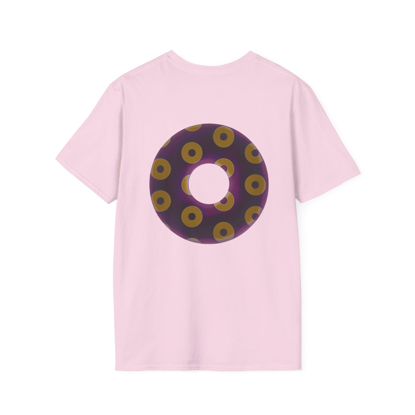 Plain Donuts/Unisex Soft-Style - "Plain Blimpy Paradoxical Donuts" - dark red-purple/dark yellow donuts
