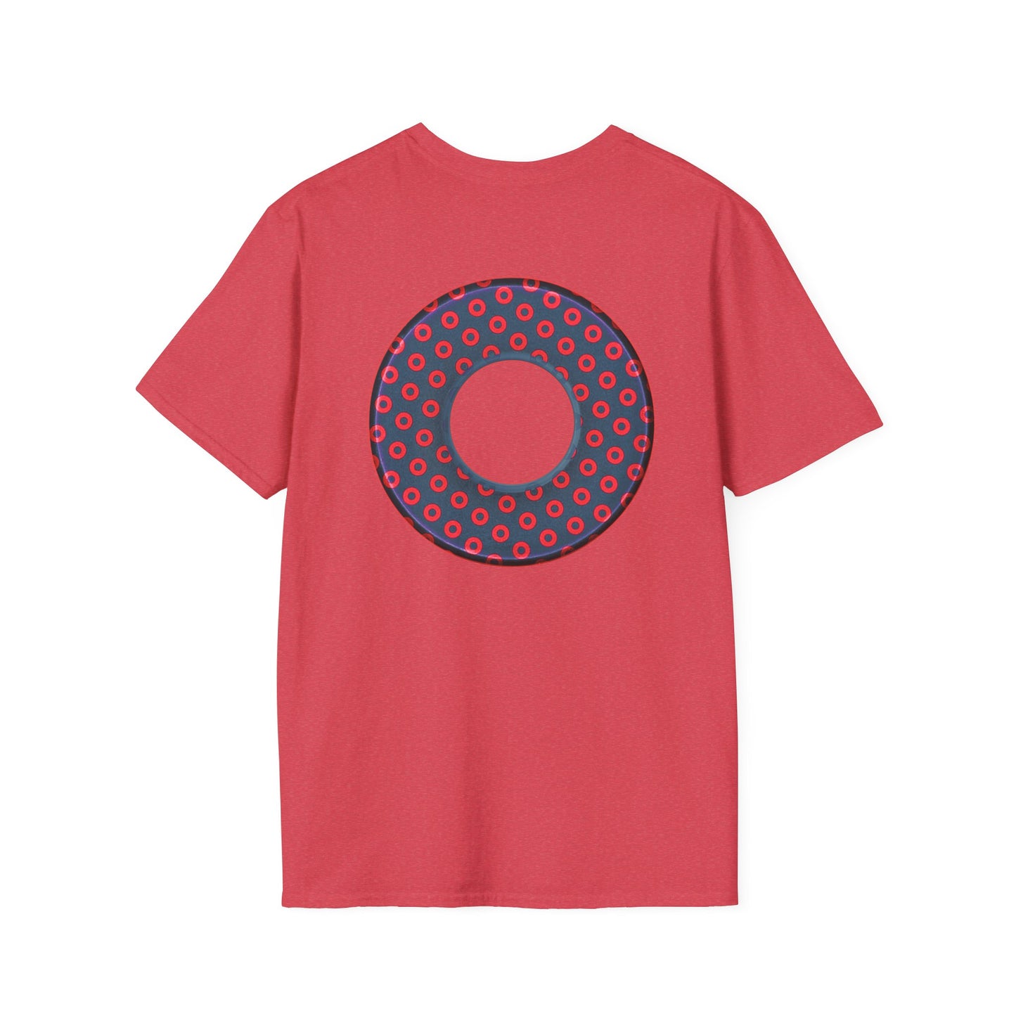 Plain Donuts/Unisex Soft-Style - "Plain Electric Paradoxical Donuts" - navy blue/red donuts