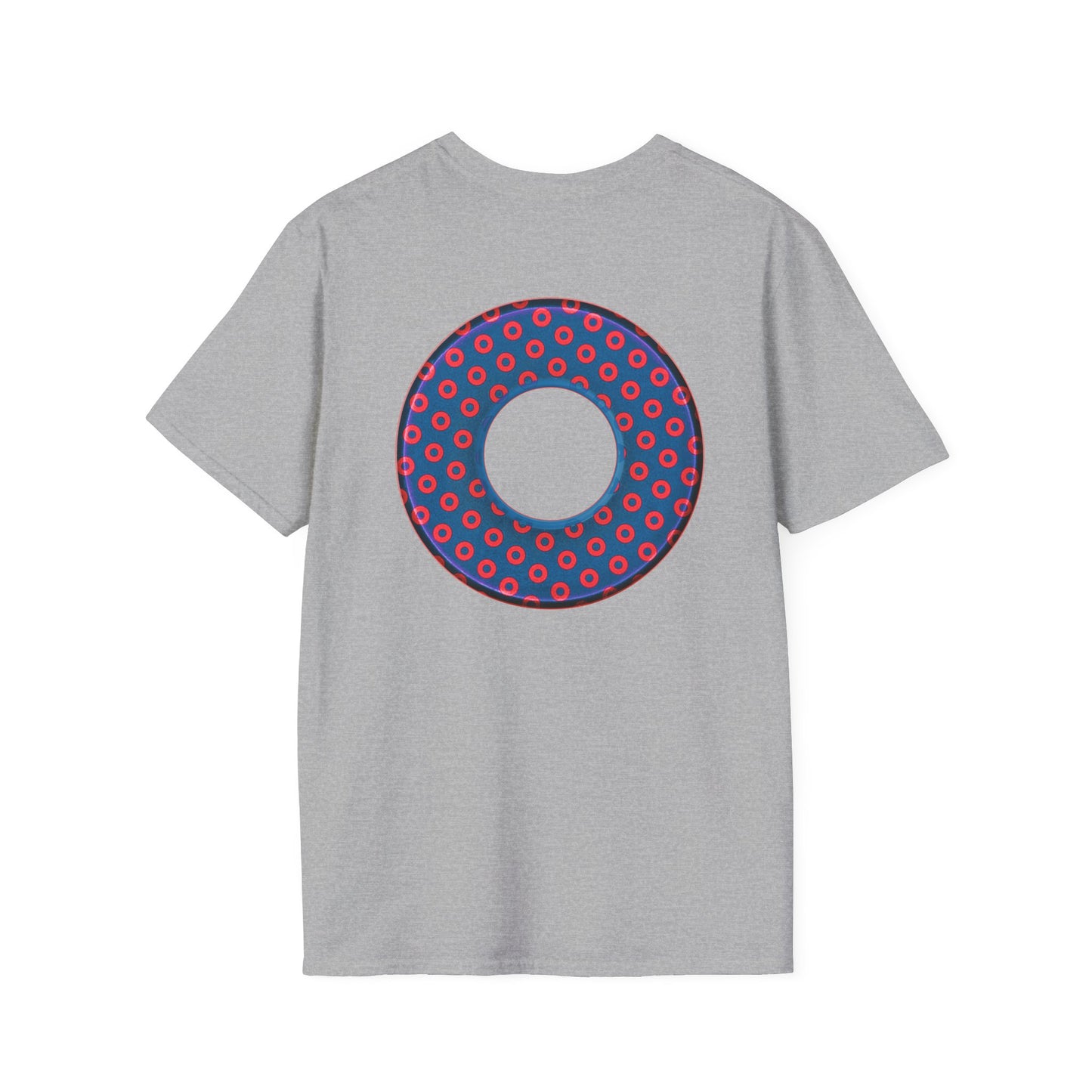 Plain Donuts/Unisex Soft-Style - "Plain Electric Paradoxical Donuts" - dark blue/red donuts