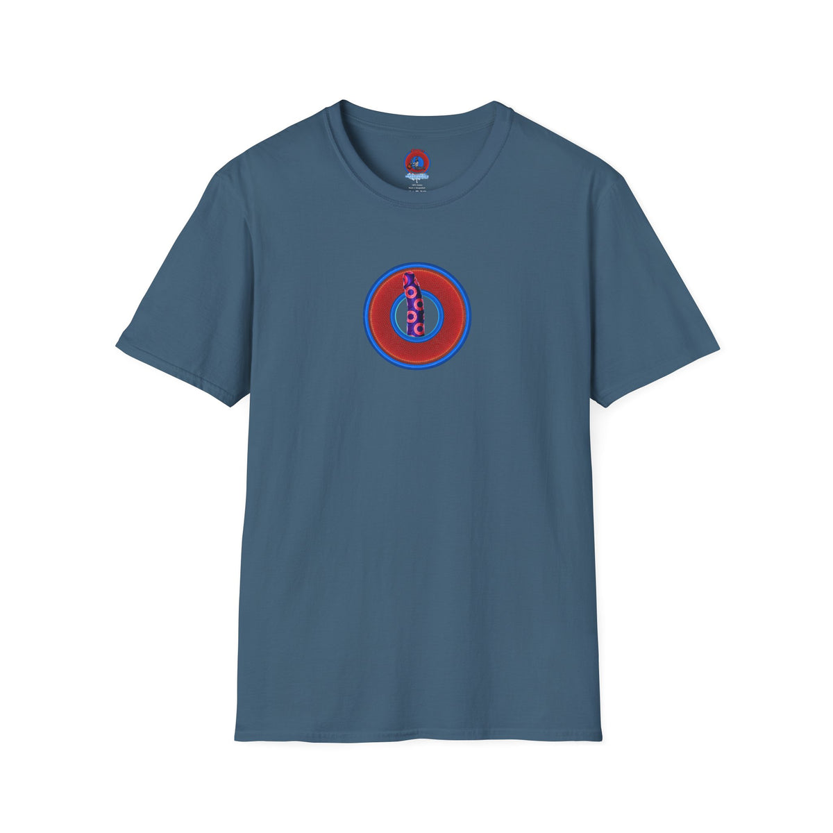 Classic Donut Tee - Unisex Soft-Style - "Sir Richard's Phamous Donut" - series 1.0  - variant 1 - red/blue paradox donut