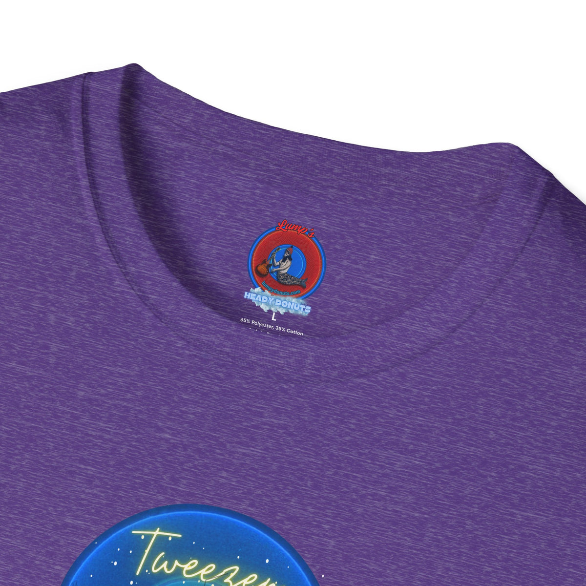 Classic Donut Tee - Unisex Soft-Style - "The Donut Reprised" - vivid blue donut