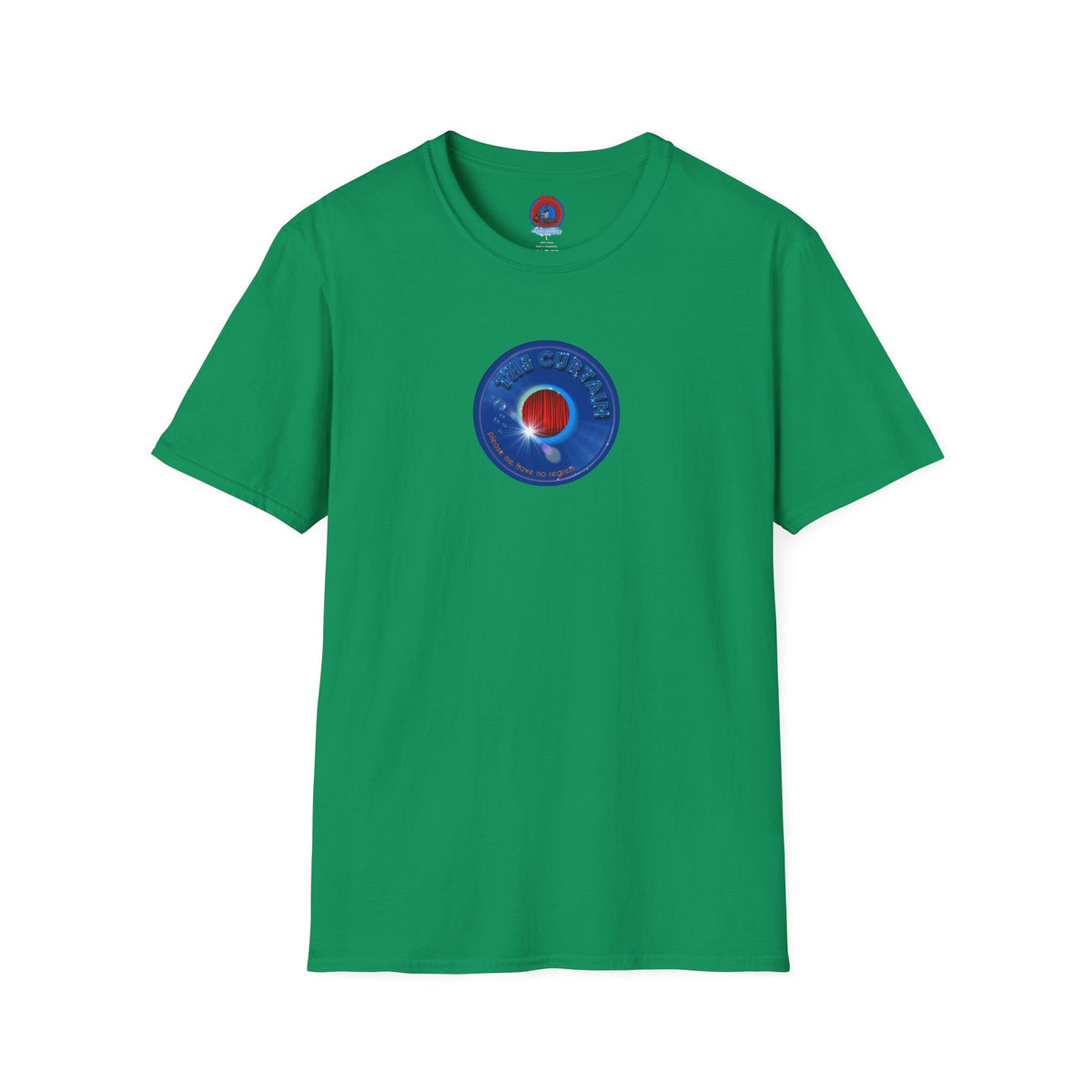 Classic Donut Tee - Unisex Soft-Style - "The Donut Without" - series 1.0  - variant 1 - vivid blue record donut