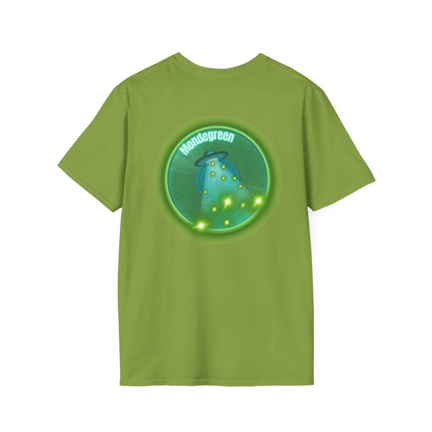 Classic Donut Tee - Unisex Soft-Style - "Close Encounters of the Delaware kind - Mondegreen Donut"  " variant 1 - green donut