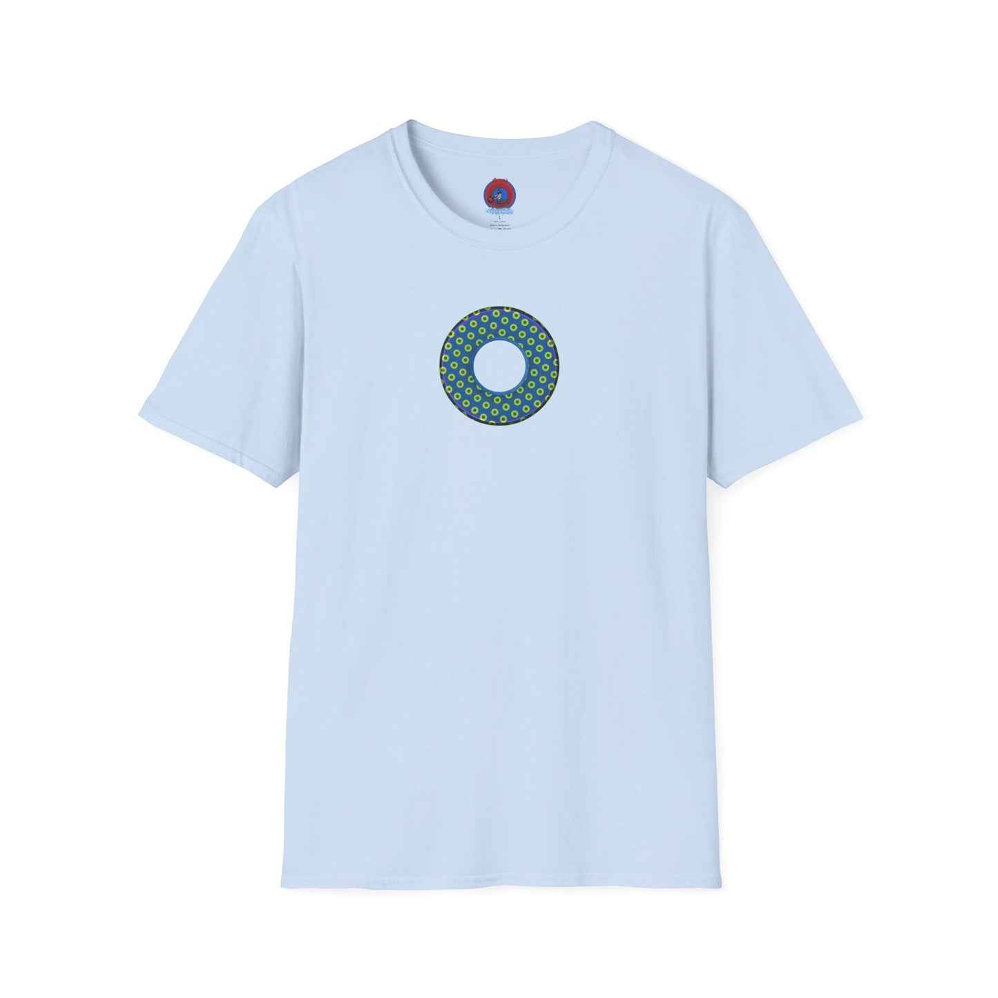 Plain Donuts/Unisex Soft-Style - "Plain Electric Paradoxical Donuts" - yellow/blue donuts