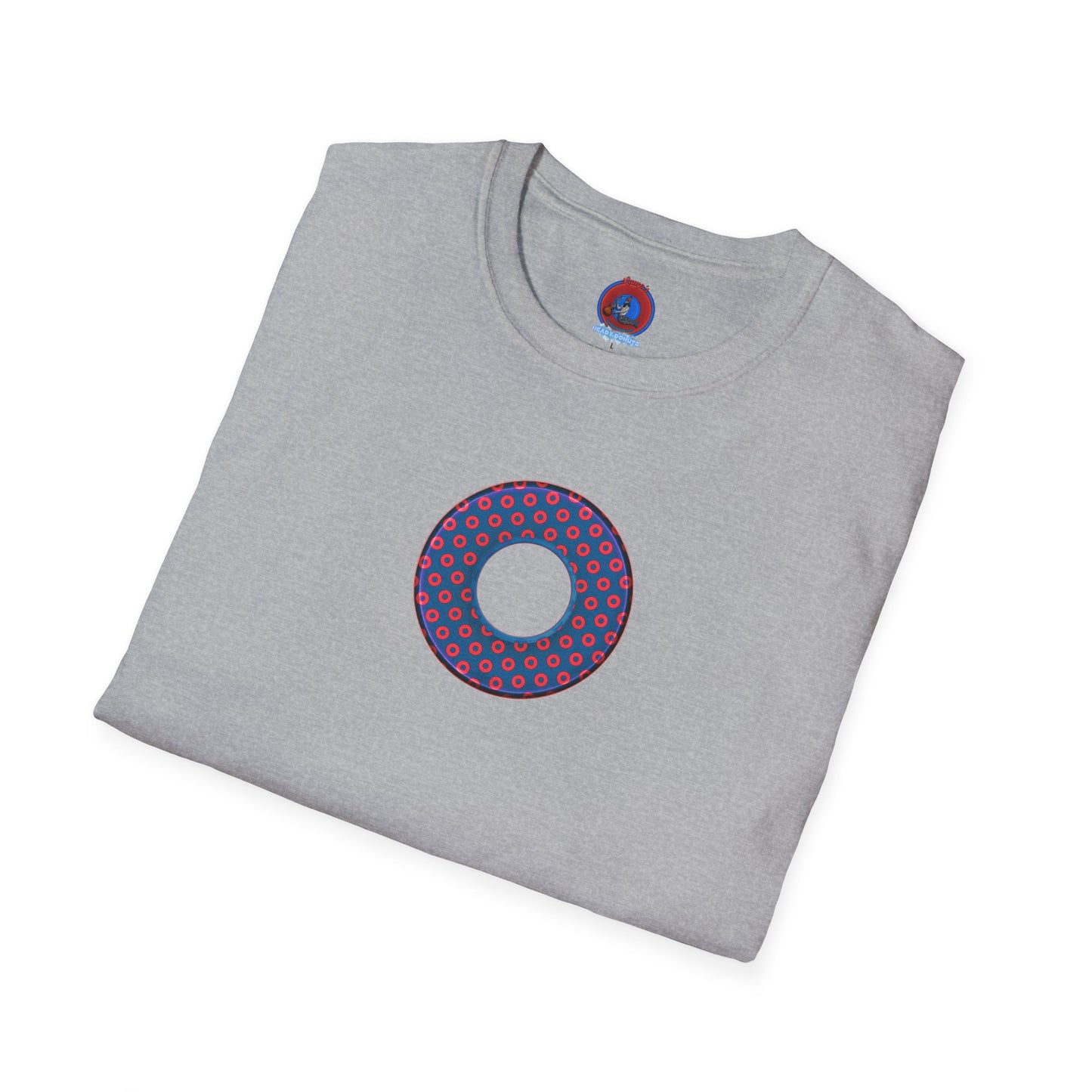 Plain Donuts/Unisex Soft-Style - "Plain Electric Paradoxical Donuts" - dark blue/red donuts