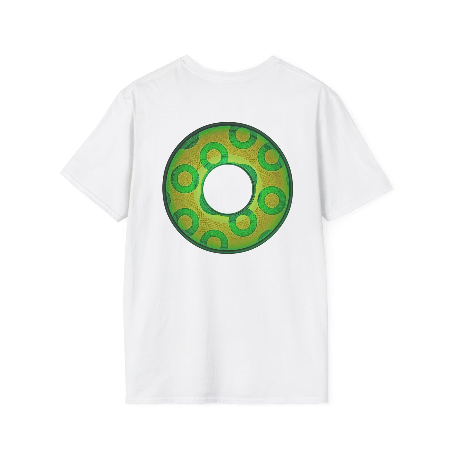 Plain Donuts/Unisex Soft-Style - "Plain Rustic Paradoxical Donuts" - gold/light green donuts