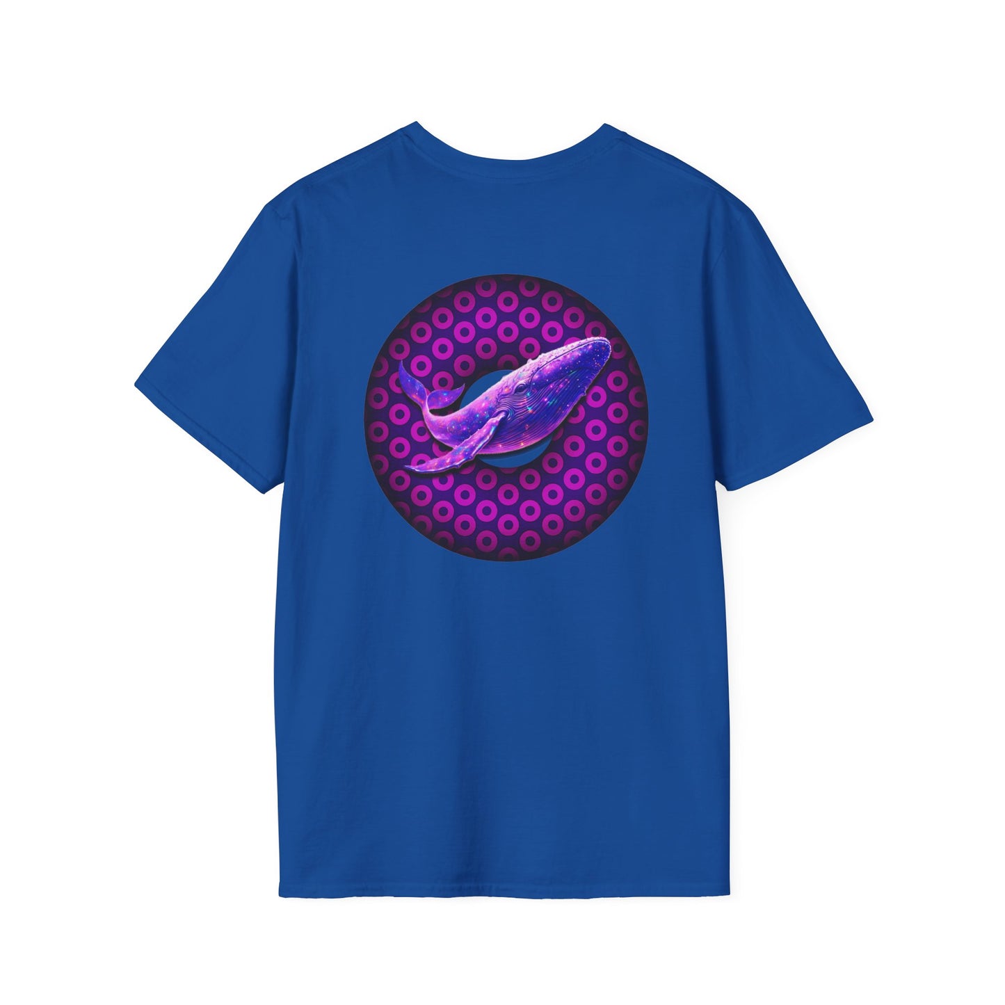 Classic Donut Tee - Unisex Soft-Style - "A Purple Humpback Whale of a Good Time" - variant 1 - purple paradoxical donut