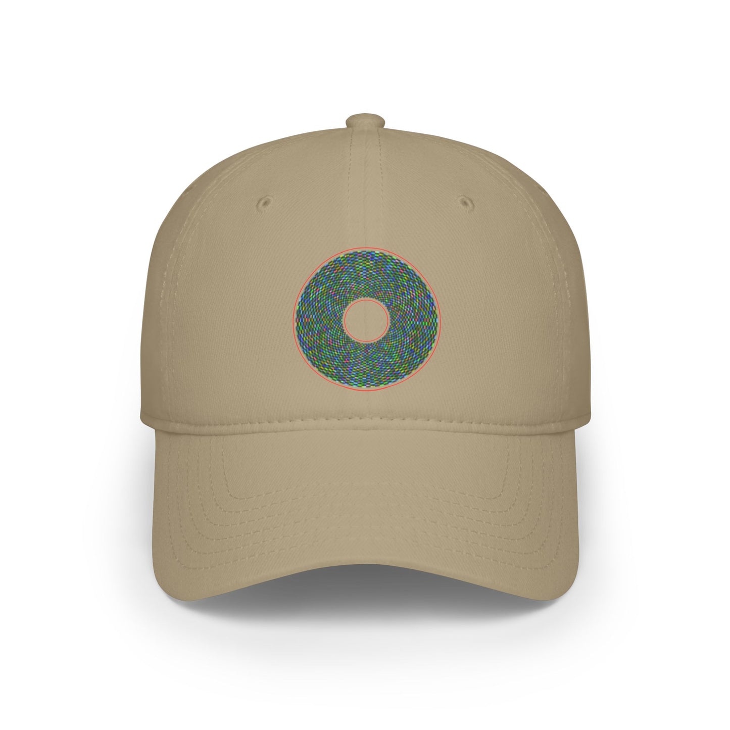 Lumpy Donut Baseball Cap - "Pixilated Donut" - variant 1 - assorted color donut w/