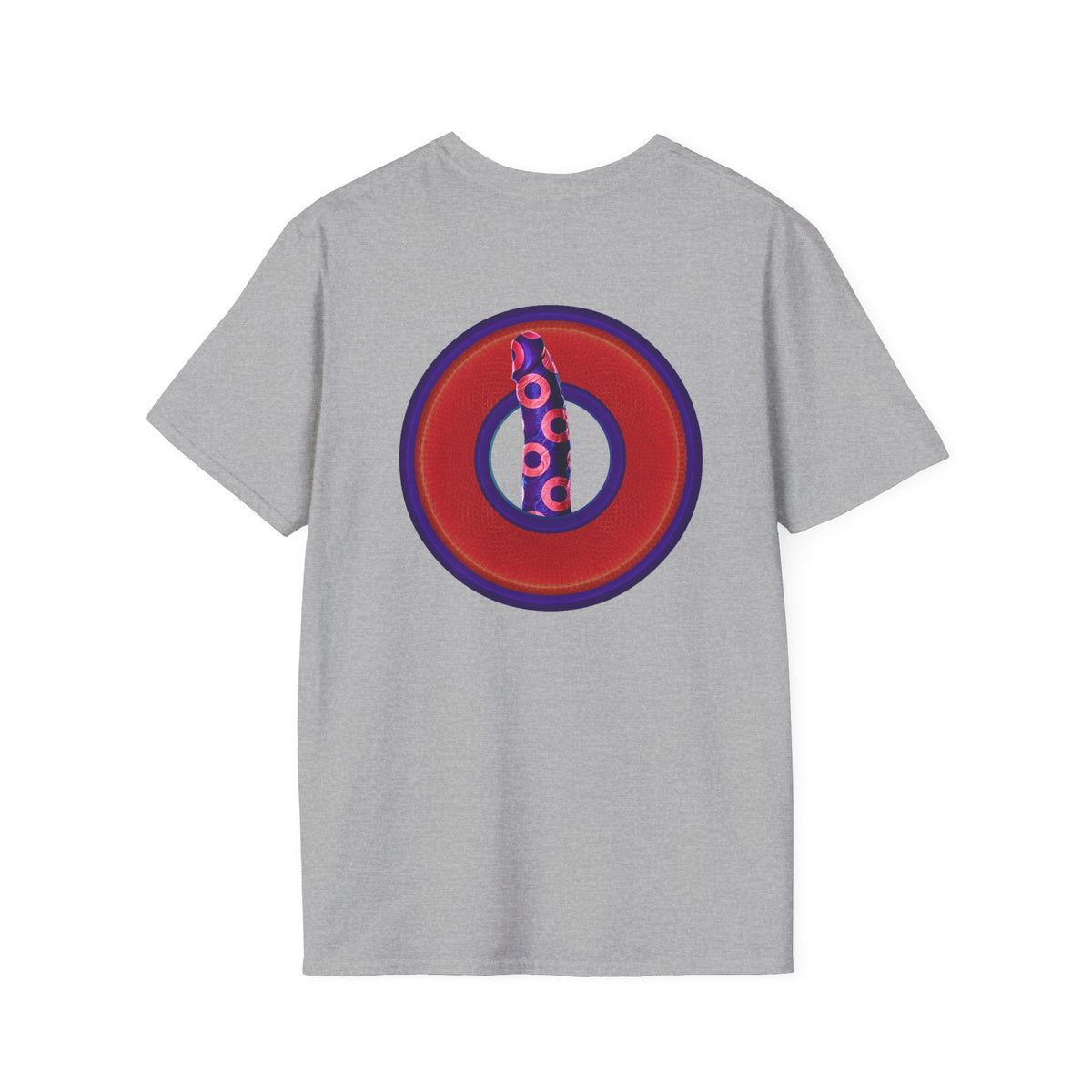 Classic Donut Tee - Unisex Soft-Style - "Sir Richard's Phamous Donut" - series 1.0  - variant 2 - red/blue paradox donut