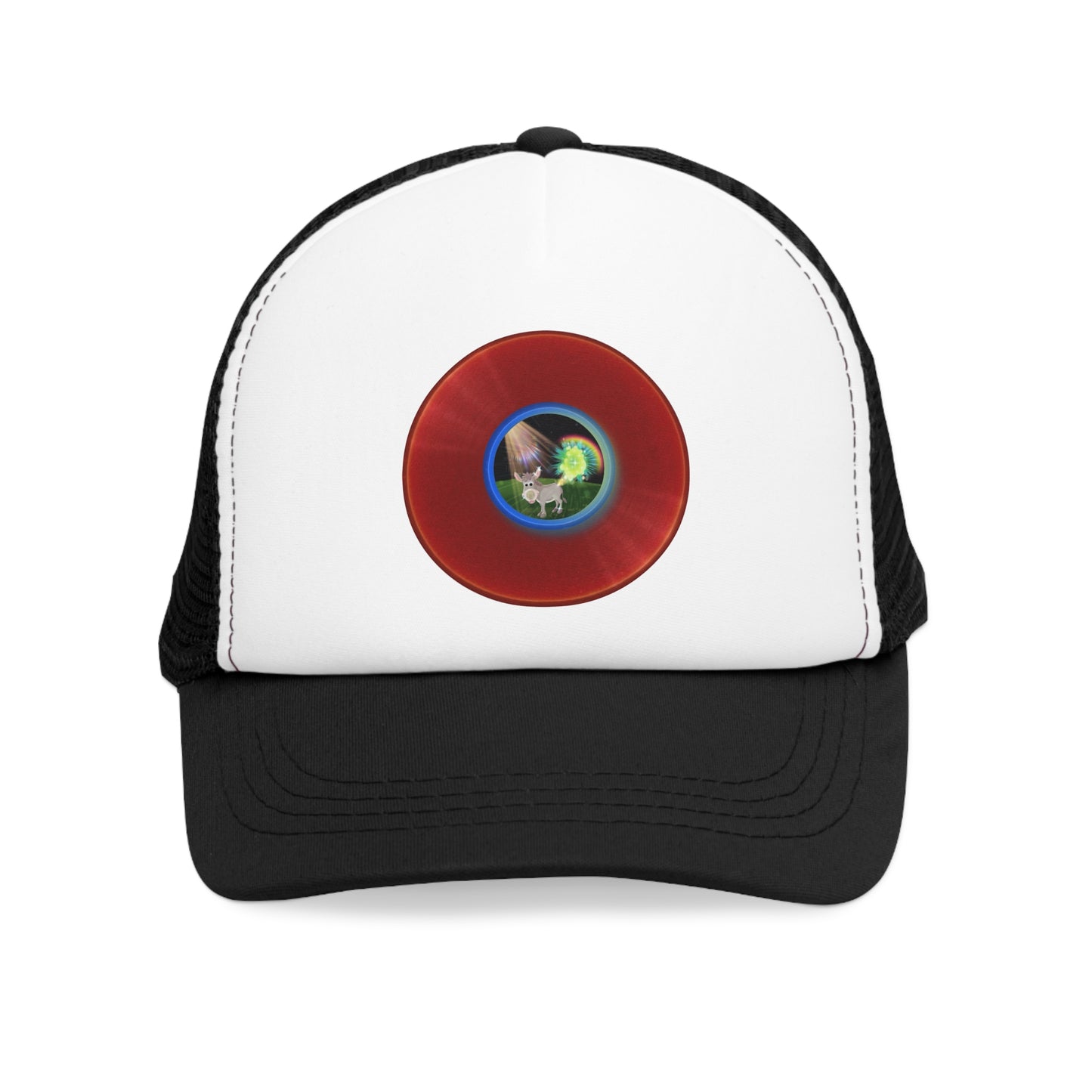Lumpy Trucker Hat - "Scent of this Donut Hat is no Better" - variant 1 - red donut