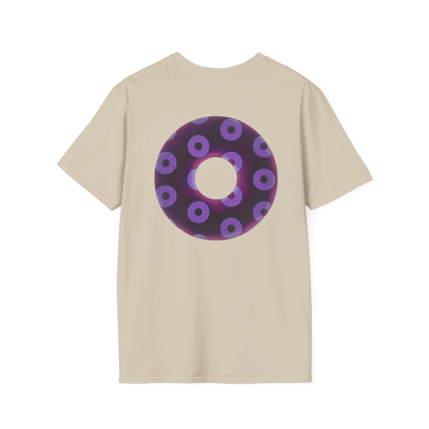 Plain Donuts/Unisex Soft-Style - "Plain Blimpy Paradoxical Donuts" - dark red violet/light purple donuts