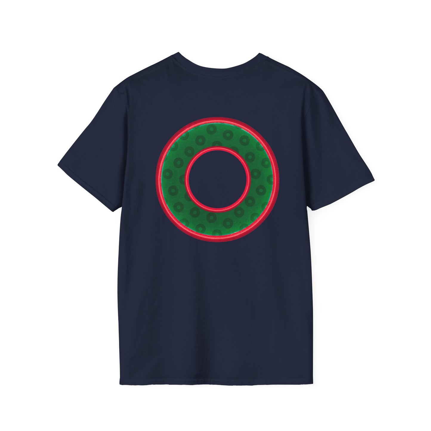 Plain Donuts/Unisex Soft-Style - "Plain Wide Mouthed Paradoxical Donuts" - dark green/red donuts