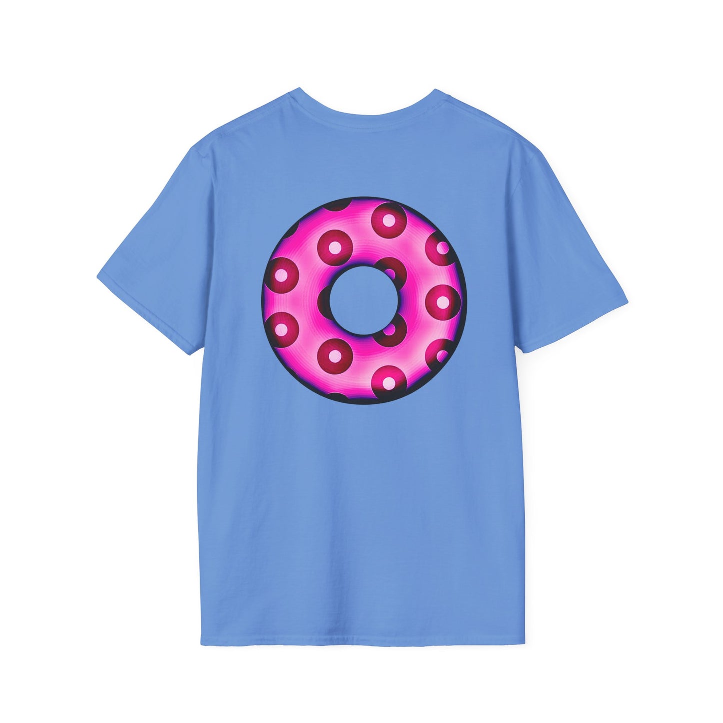 Plain Donuts/Unisex Soft-Style - "Plain Blimpy Paradoxical Donuts" - bright magenta/red donuts