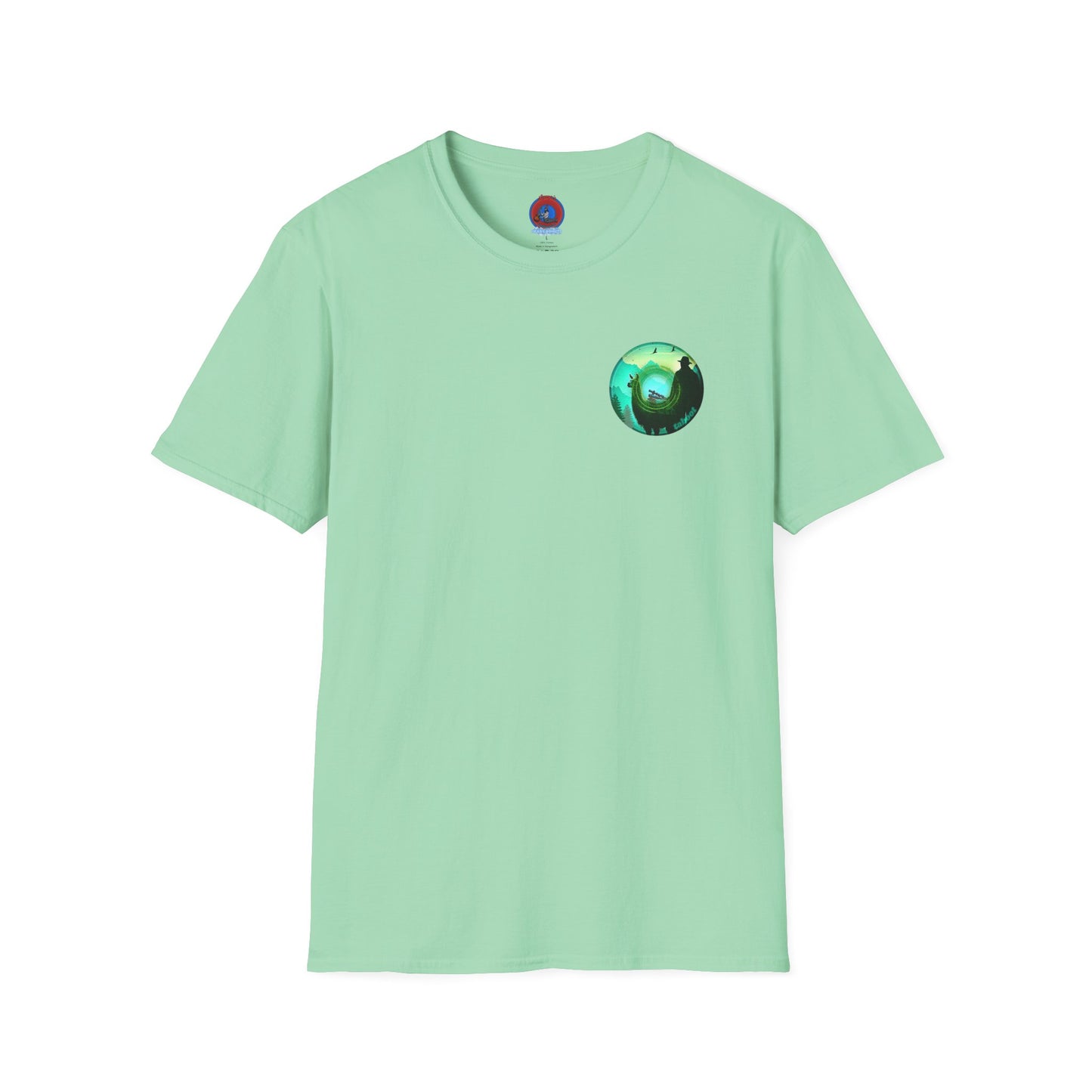 Classic Donut Tee - Unisex Soft-Style - "The Taboo(t) Donut" - green/picture donut
