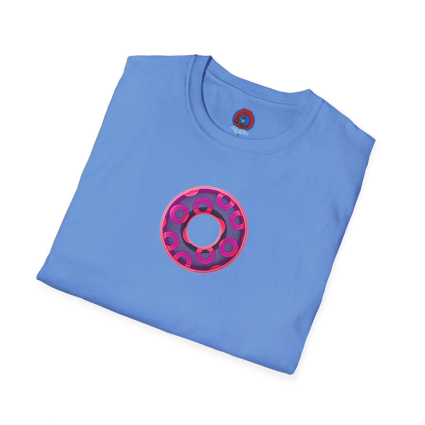 Plain Donuts/Unisex Soft-Style - "Plain Rustic Paradoxical Donuts" - magenta/dark purple donuts