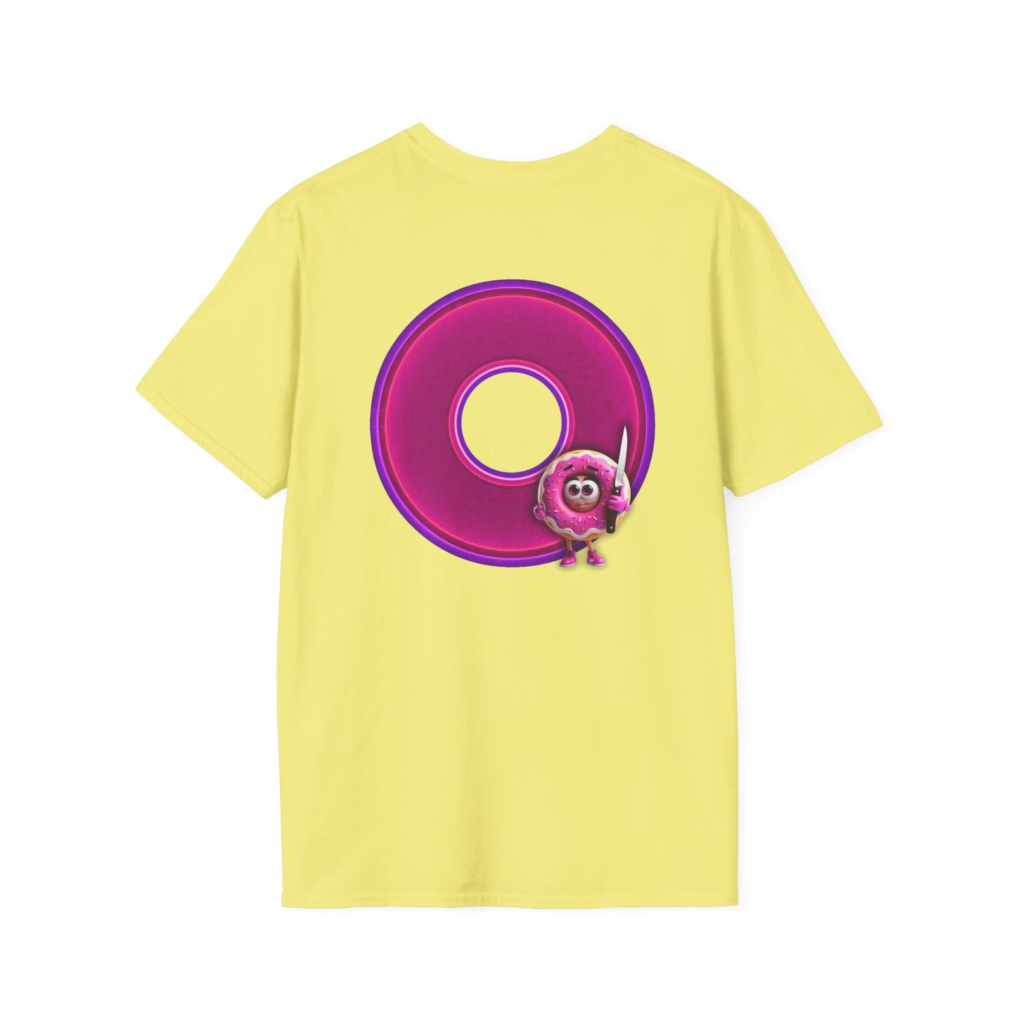 Classic Donut Tee - Unisex Soft-Style - "My Friend the Donut " - series 1.0  - variant 3 - magenta/purple donut