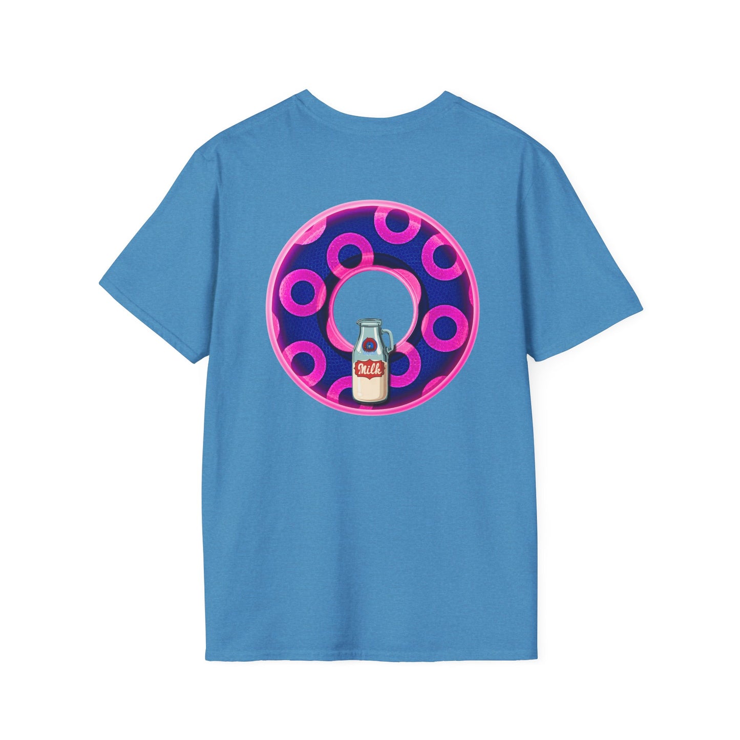 Classic Donut Tee - Unisex Soft-Style - "Wooked Cream - YEMSG Donut " -blue/pink rustic paradox donut - variant 5