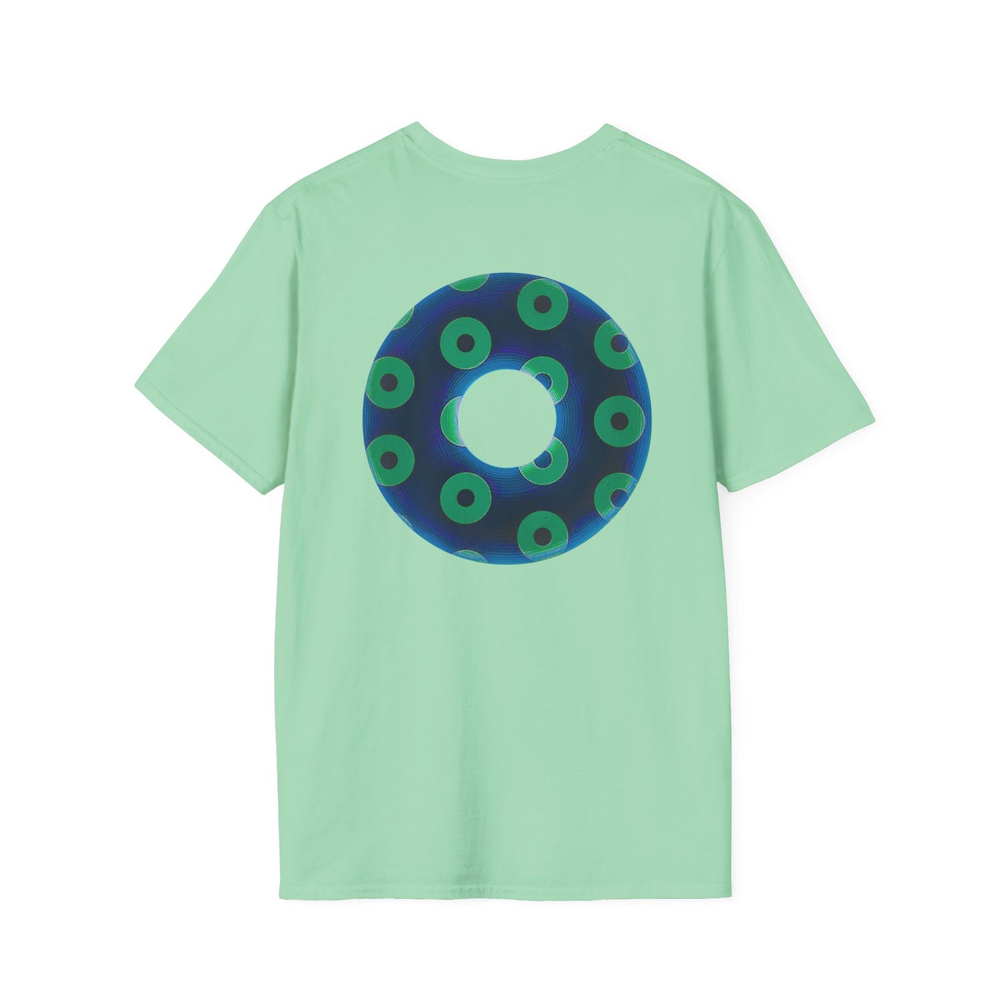 Plain Donuts/Unisex Soft-Style - "Plain Blimpy Paradoxical Donuts" - dark blue/jade green donuts