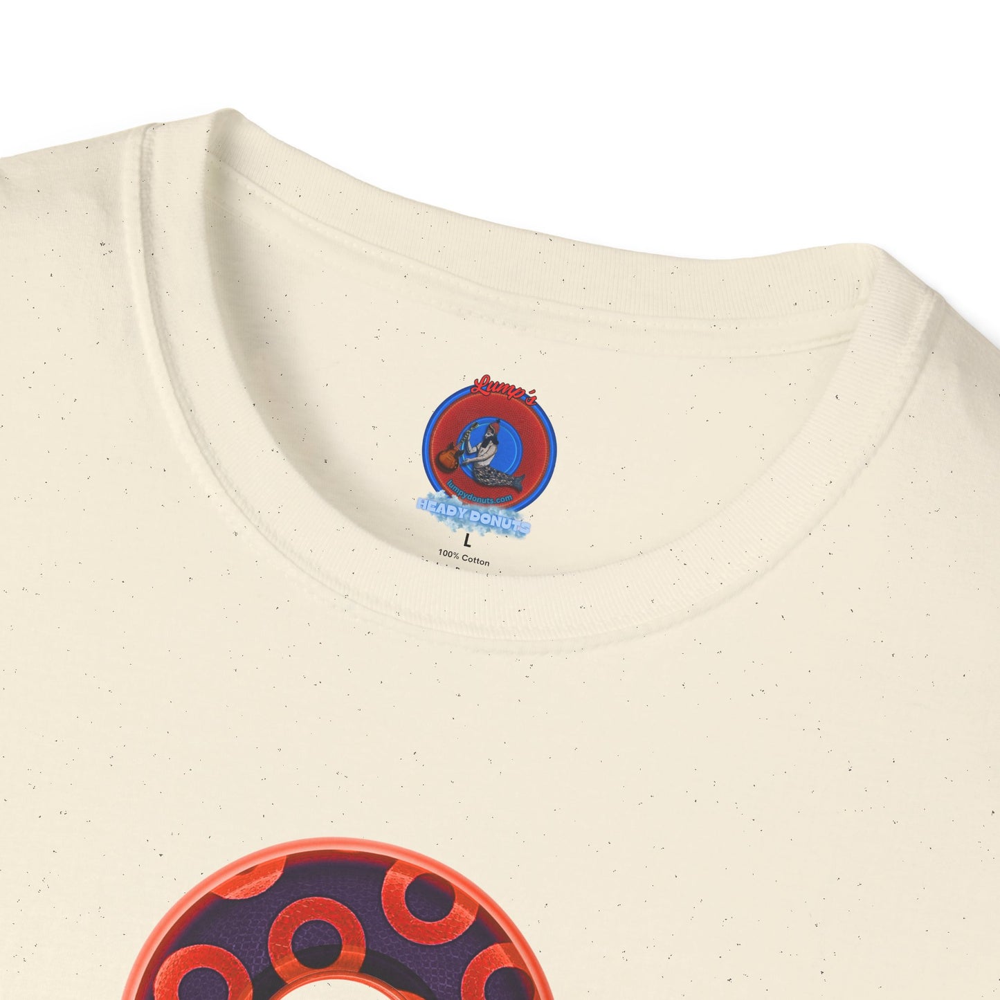 Plain Donuts/Unisex Soft-Style - "Plain Rustic Paradoxical Donuts" - red/midnight blue donuts