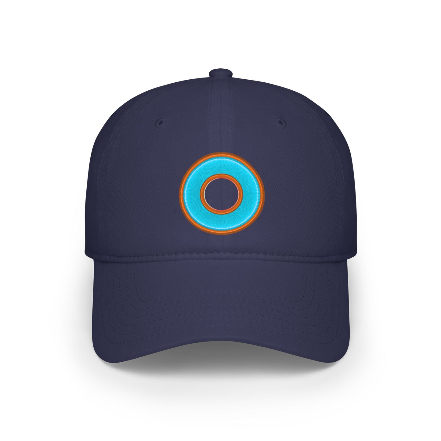 Lumpy Donut Baseball Cap - "Plain [Mary] Jane" - rustic turquoise donut w/