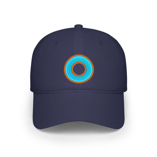 Lumpy Donut Baseball Cap - "Plain [Mary] Jane" - rustic turquoise donut w/