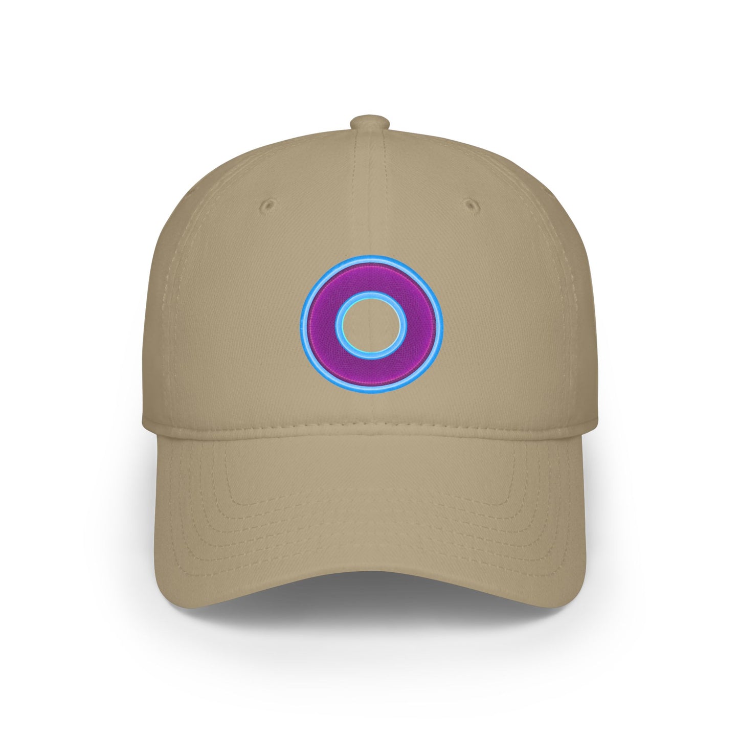 Lumpy Donut Baseball Cap - "Plain [Mary] Jane" - rustic dark purple blue donut w/