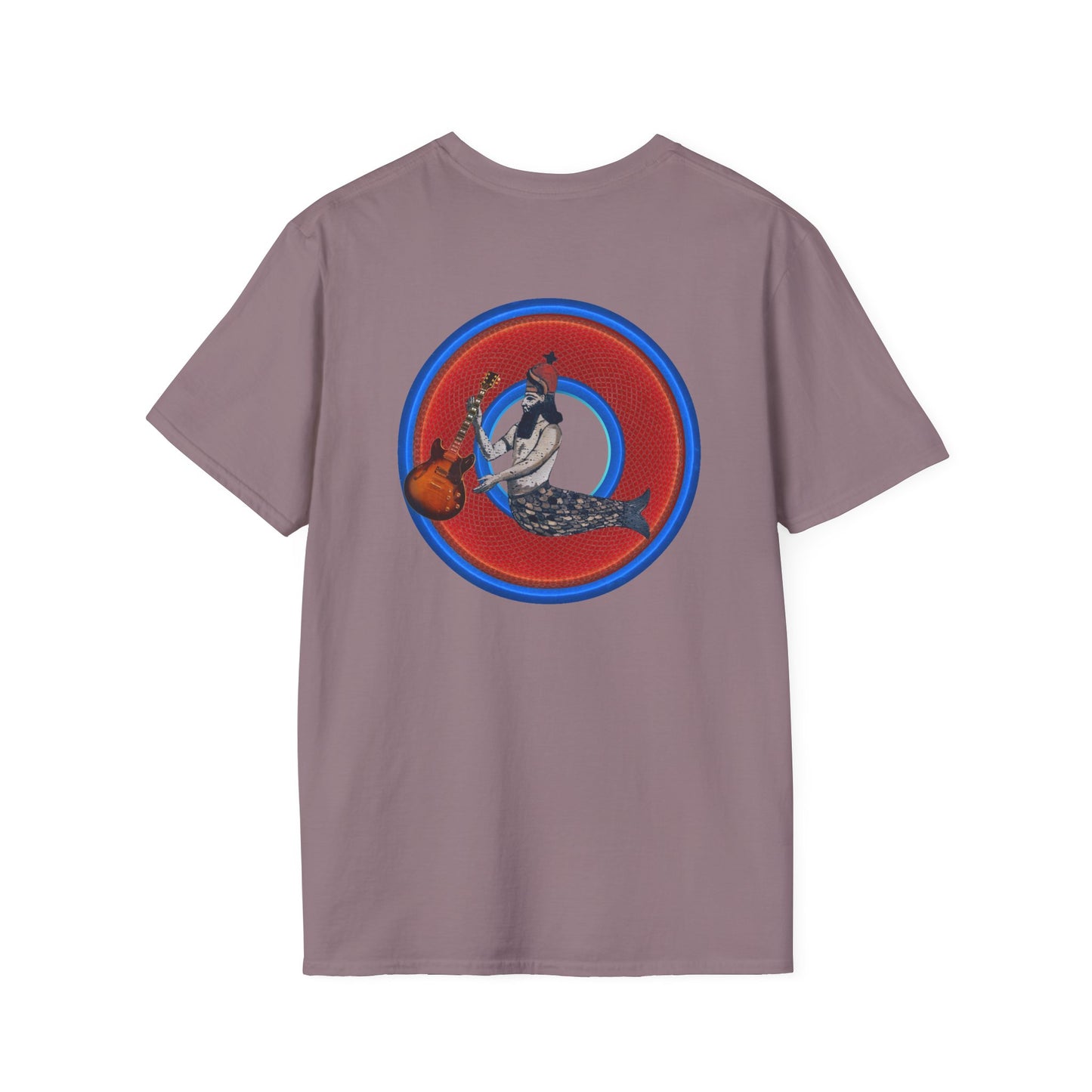 Classic Donut Tee - Unisex Soft-Style - "Doggone Dagon Donut - the Original Fish Head" - series 1.0  - red/blue donut