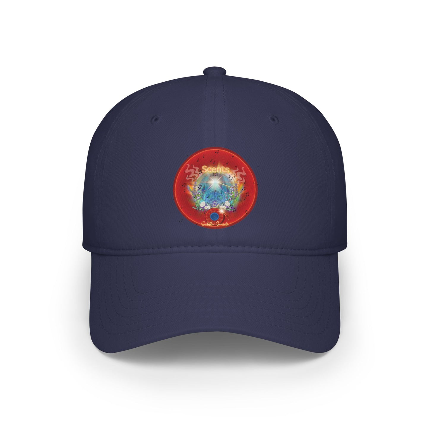Lumpy Donut Baseball Cap - "The Scented & Subtly Delicious Donut Cap" - vivid red donut w/