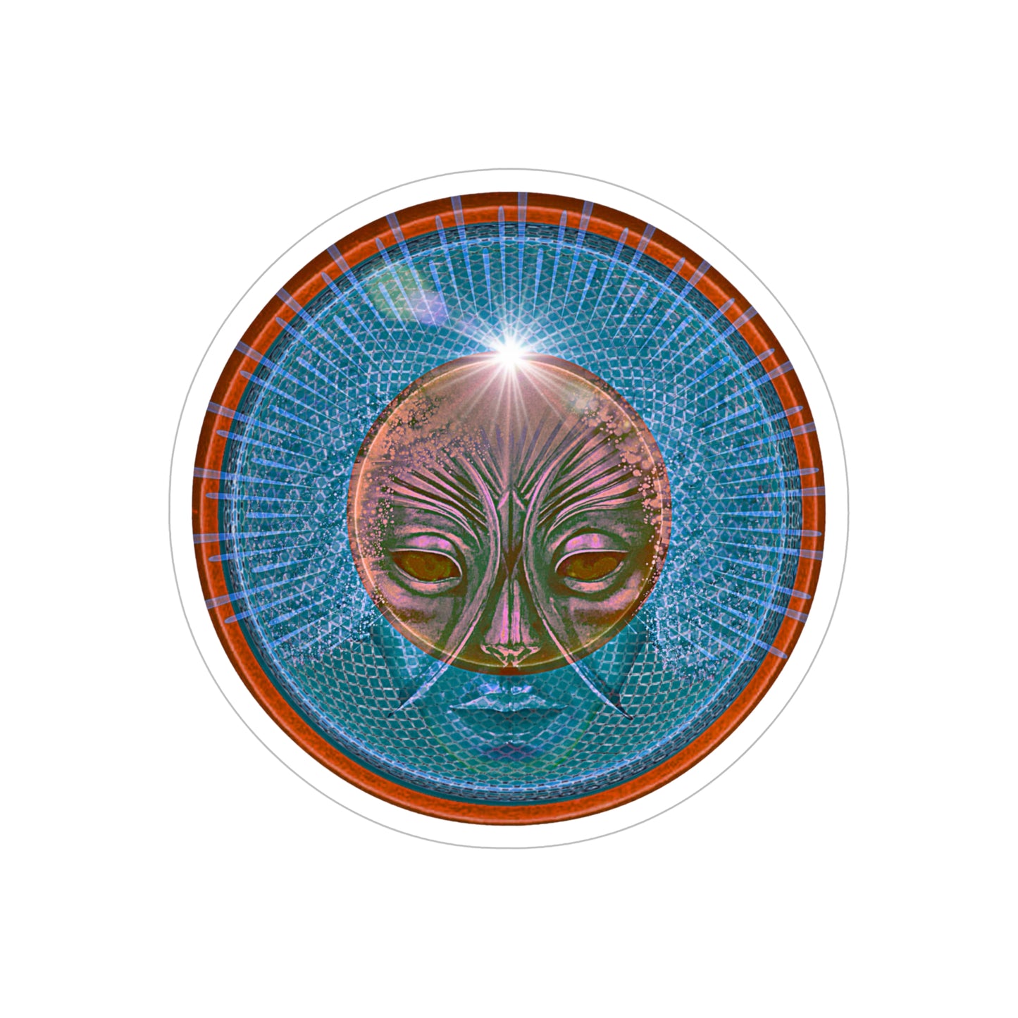 Donut Bumper/Outdoor Sticker - "Conjurers of Awesome" - series 1.0 - variant 1 - blue donut - [Die-Cut] 6"x 6"