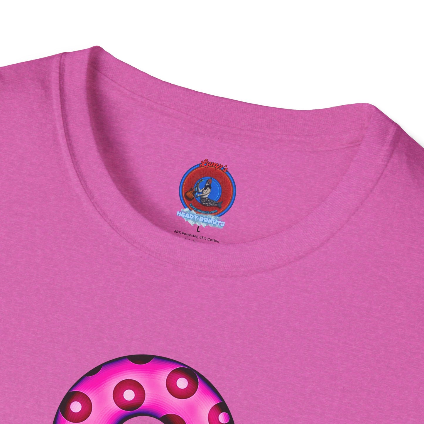 Plain Donuts/Unisex Soft-Style - "Plain Blimpy Paradoxical Donuts" - bright magenta/red donuts