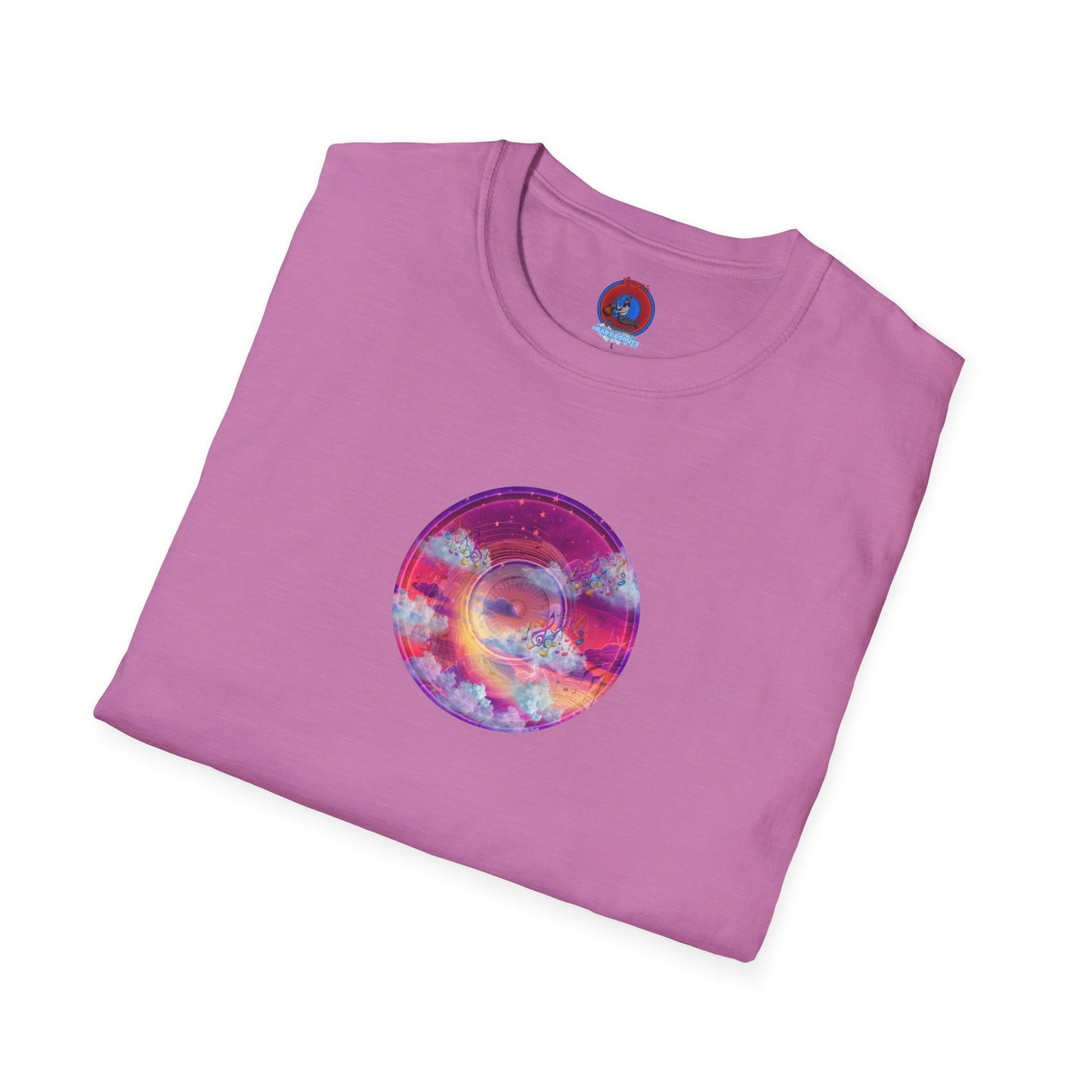 Classic Donut Tee - Unisex Soft-Style - "Pillow Donuts of Cotton" - vivid magenta pic donut