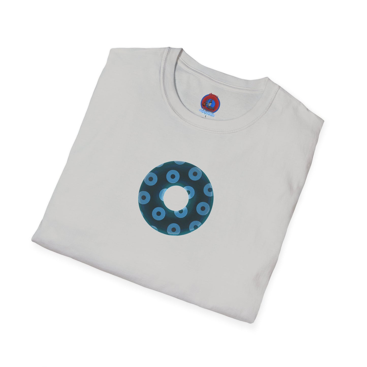 Plain Donuts/Unisex Soft-Style - "Plain Blimpy Paradoxical Donuts" - dark teal/light blue donuts