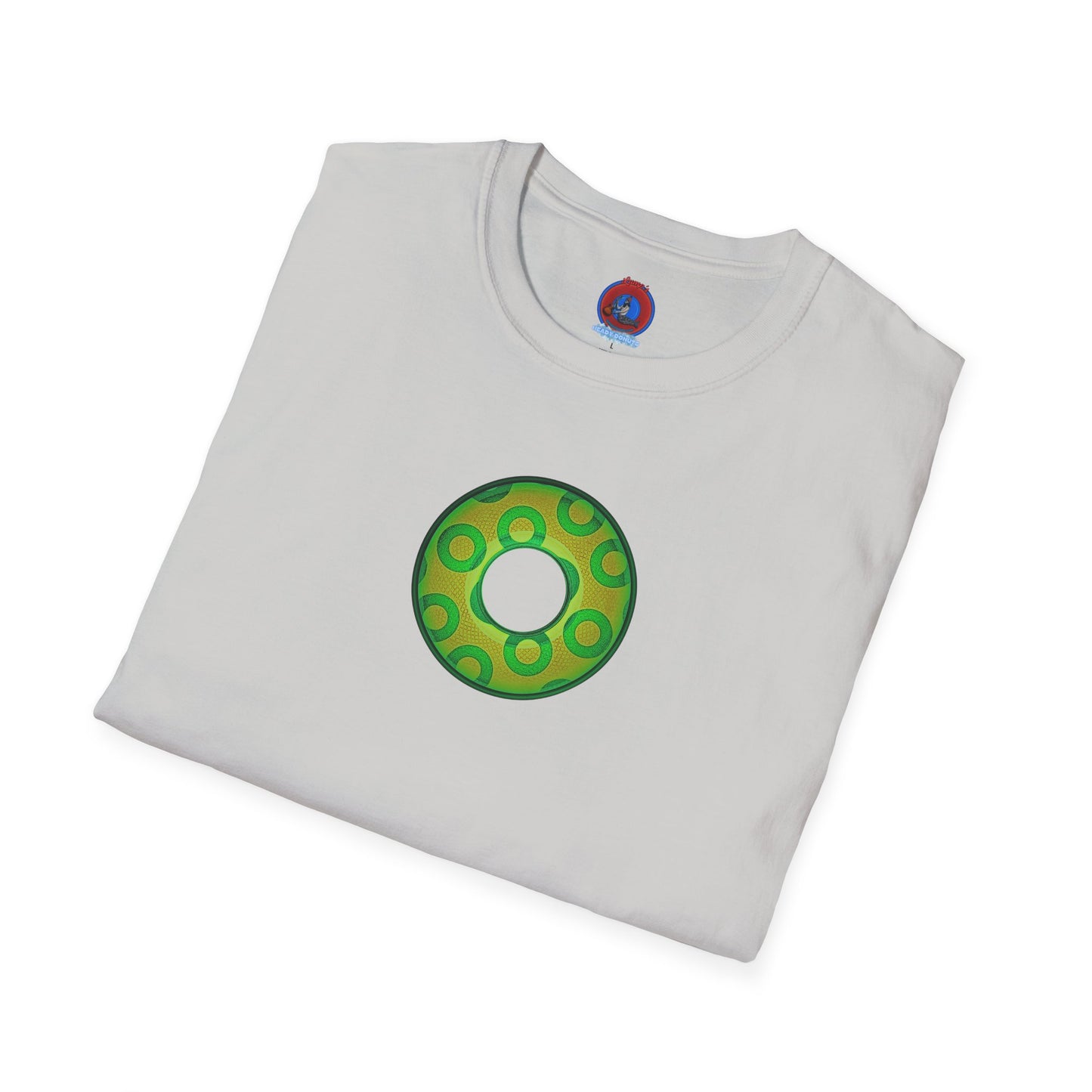 Plain Donuts/Unisex Soft-Style - "Plain Rustic Paradoxical Donuts" - gold/light green donuts