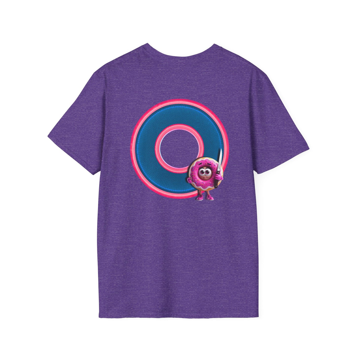 Classic Donut Tee - Unisex Soft-Style - "My Friend the Donut " - series 1.0  - variant 2 - blue/pink donut