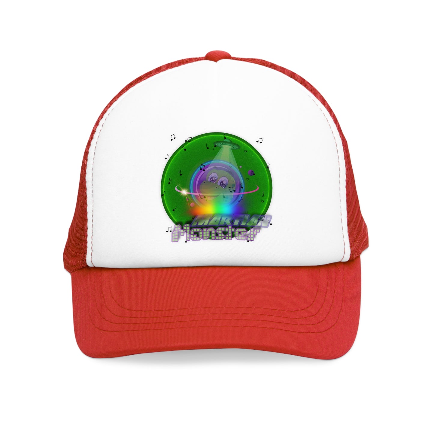 Lumpy Trucker Hat - "My Phavorite Martian" - green donut
