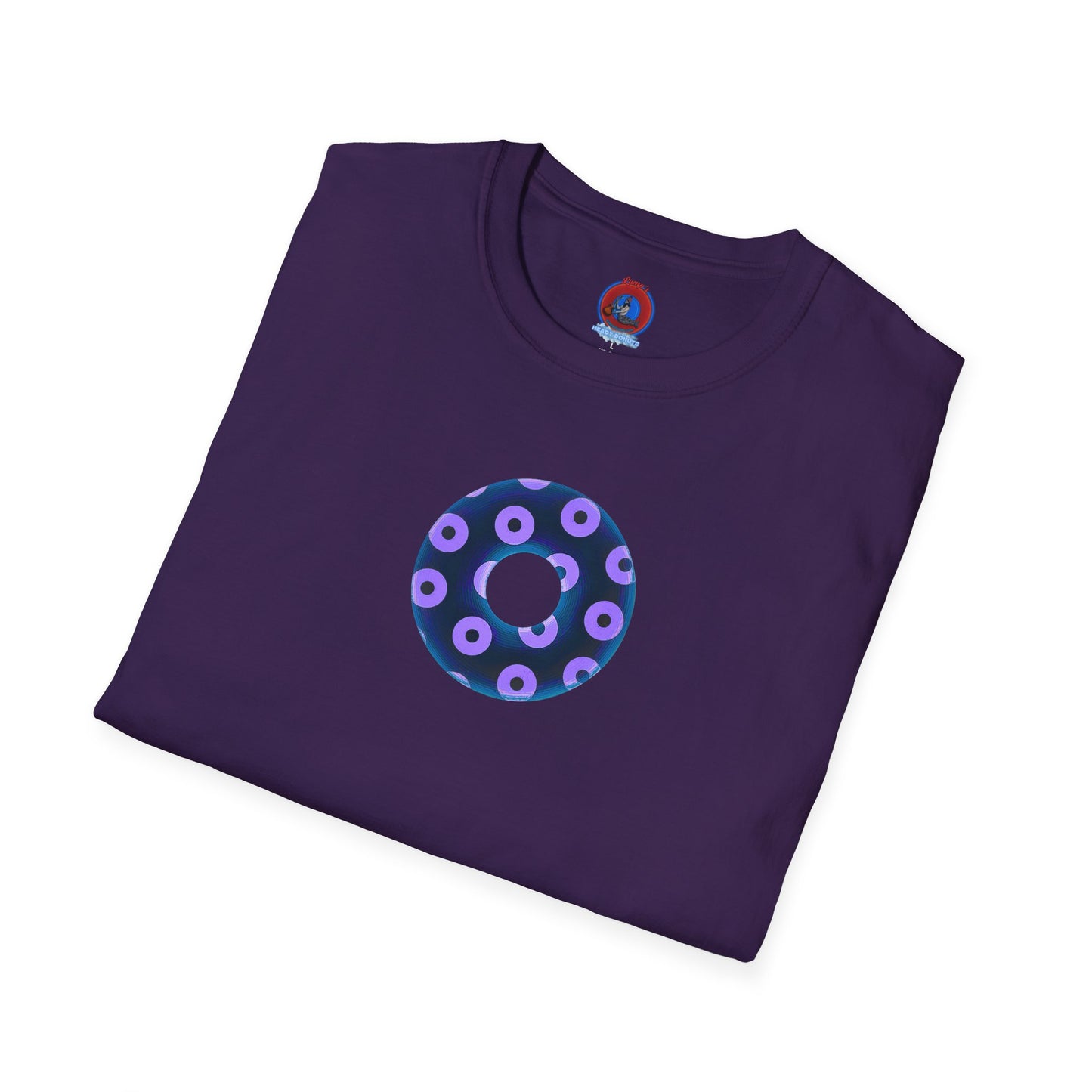 Plain Donuts/Unisex Soft-Style - "Plain Blimpy Paradoxical Donuts" - dark blue/bright purple donuts