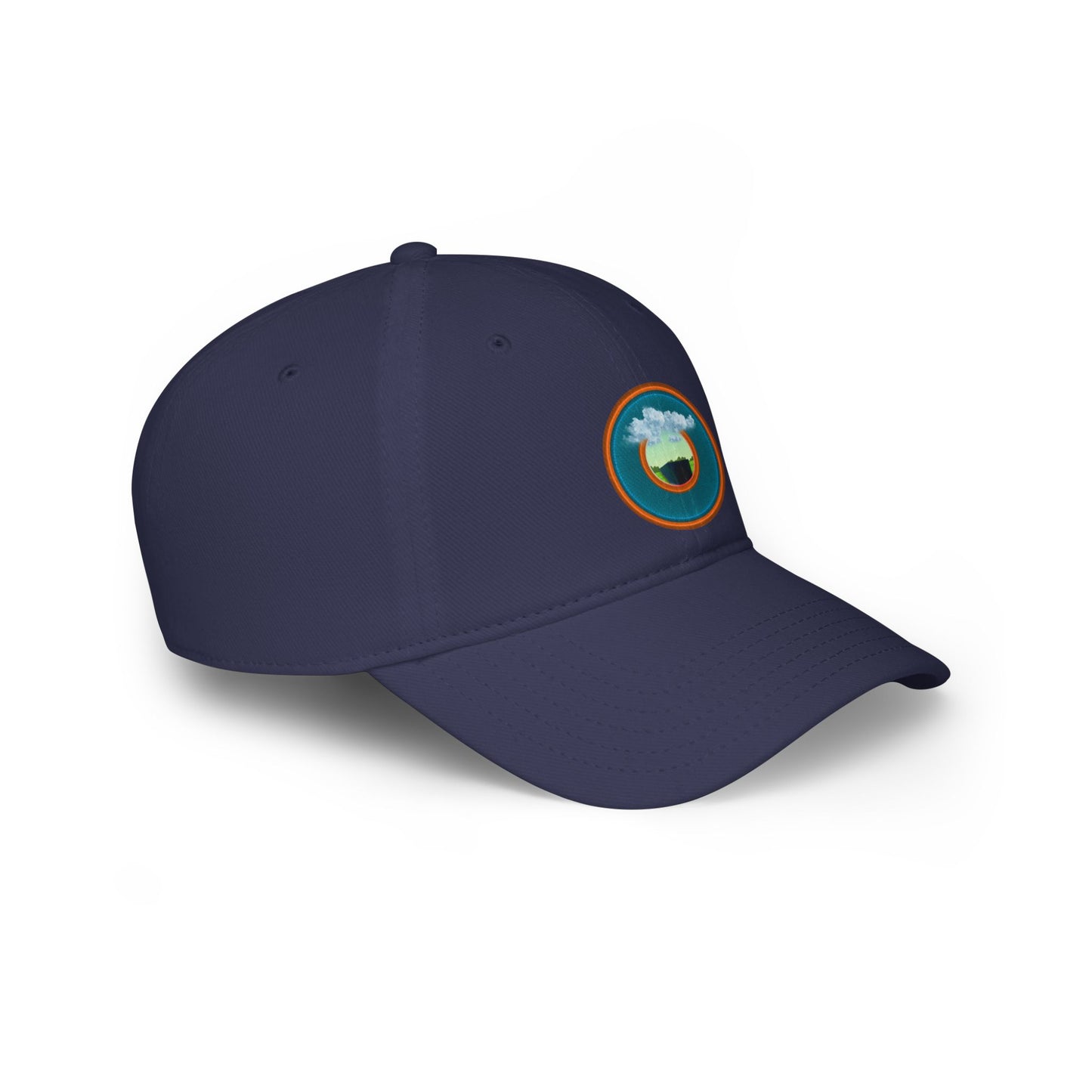 Lumpy Donut Baseball Cap - "Got Rhombus?" - variant 3 - blue donut w/