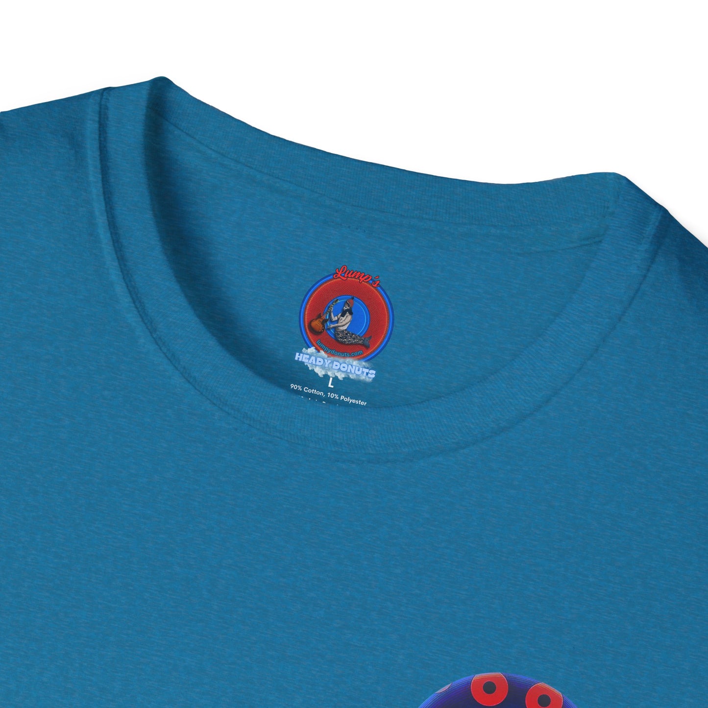 Classic Donut Tee - Unisex Soft-Style - "El Fuego Donut" - paradoxical blue/red donut