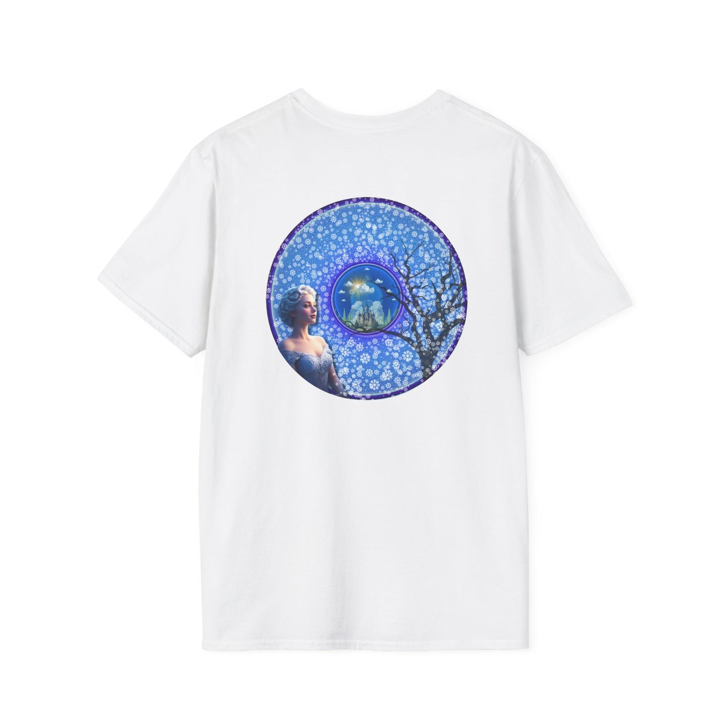 Classic Donut Tee - Unisex Soft-Style - "The Donut Locked in Glaciers" - series 1.0 - blue donut