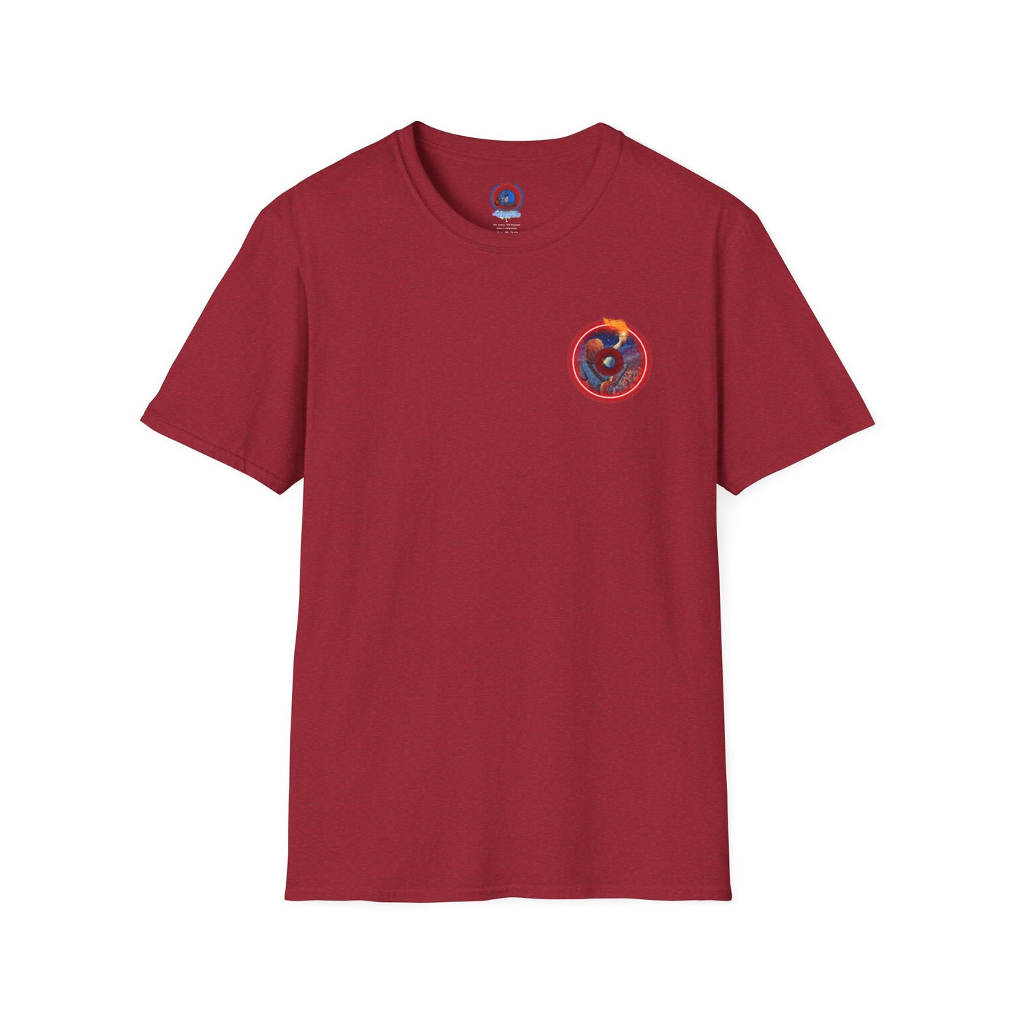 Classic Donut Tee - Unisex Soft-Style - "Torchbearer's Donut " - red donut