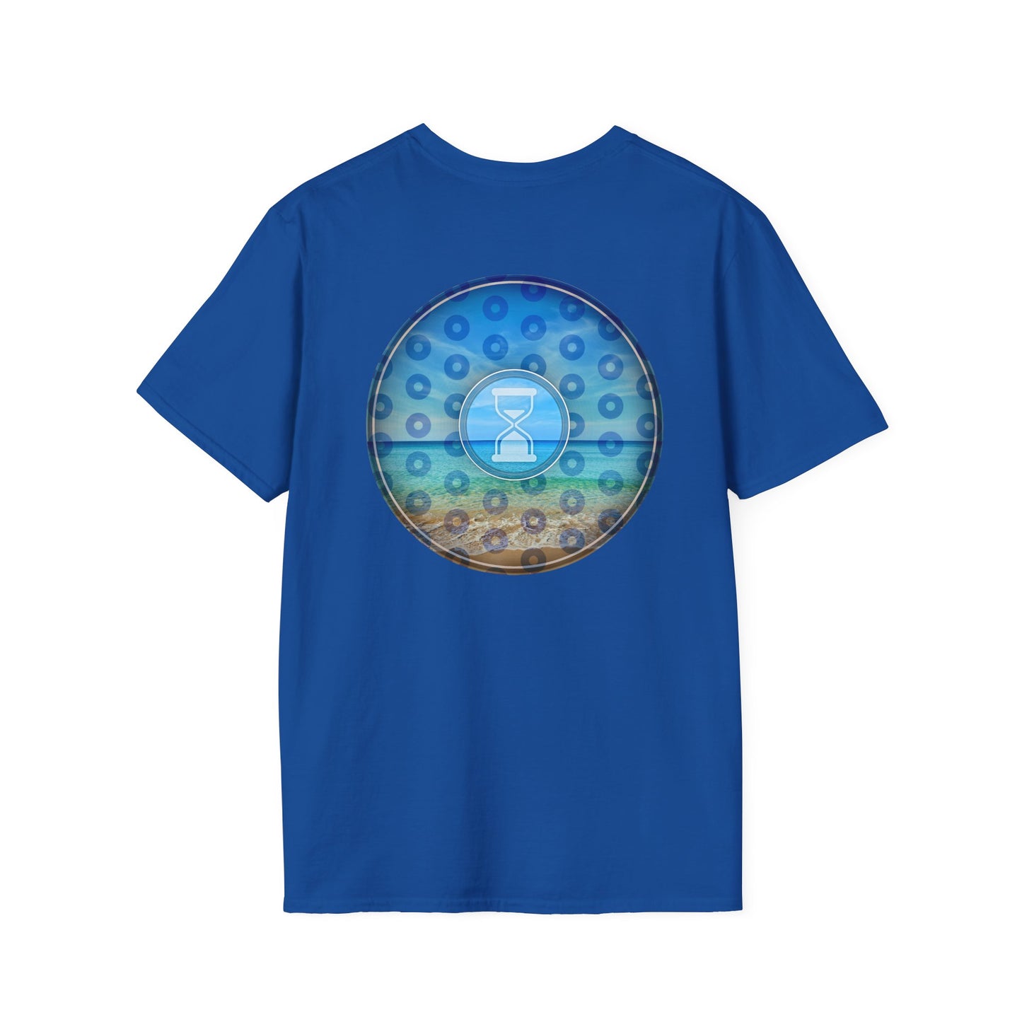 Classic Donut Tee - Unisex Soft-Style - "Still Loading Sand" - vivid blue paradoxical pic donut - variant 2