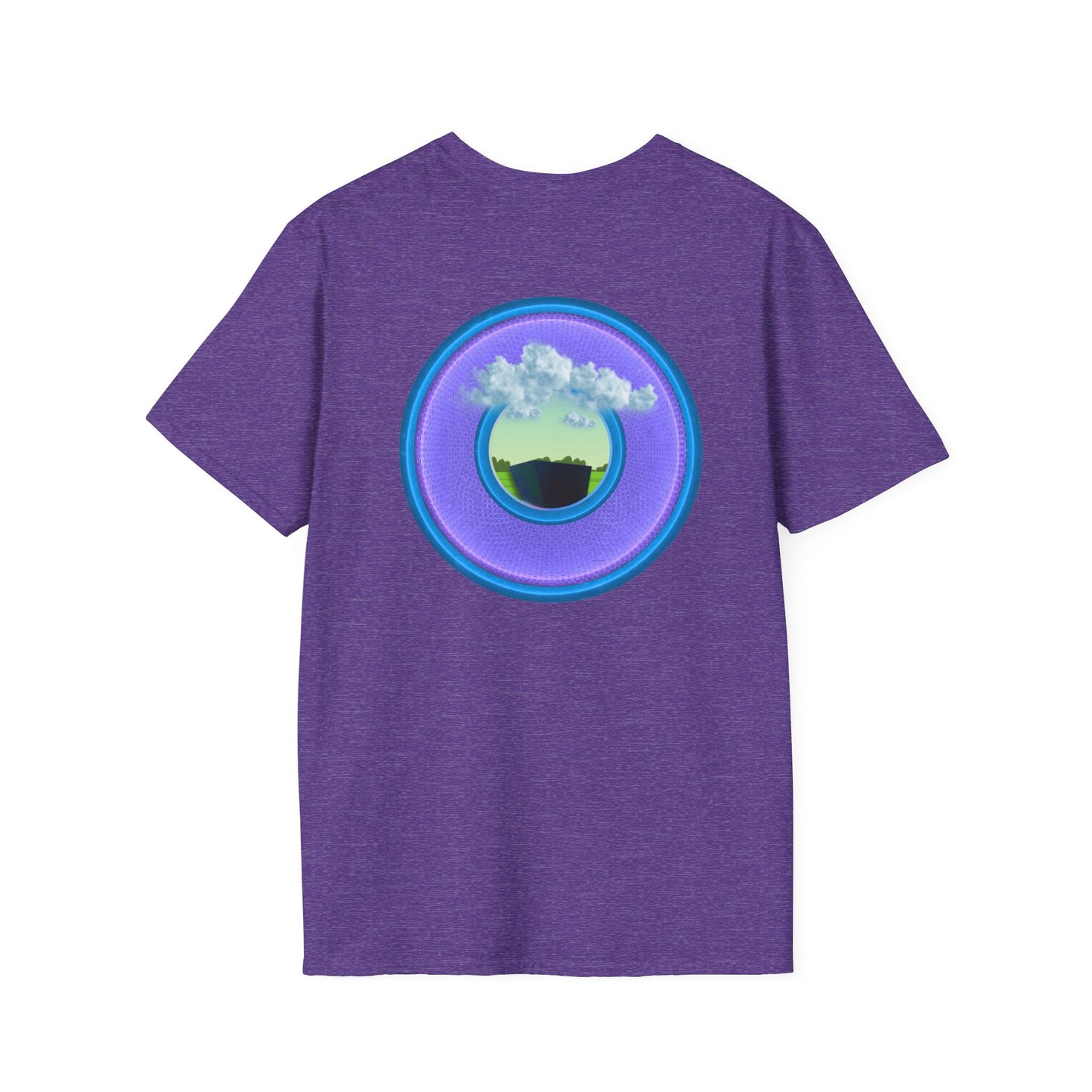 Classic Donut Tee - Unisex Soft-Style - "Got Rhombus?" - series 1.0  - variant 4 - purple/blue donut