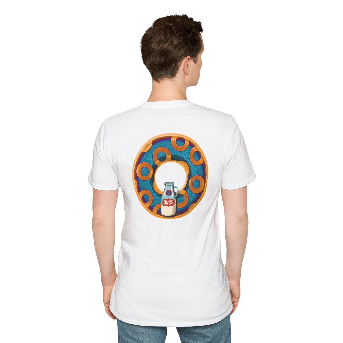 Classic Donut Tee - Unisex Soft-Style - "Wooked Cream - YEMSG Donut " -purple/red rustic paradox donut - variant 4