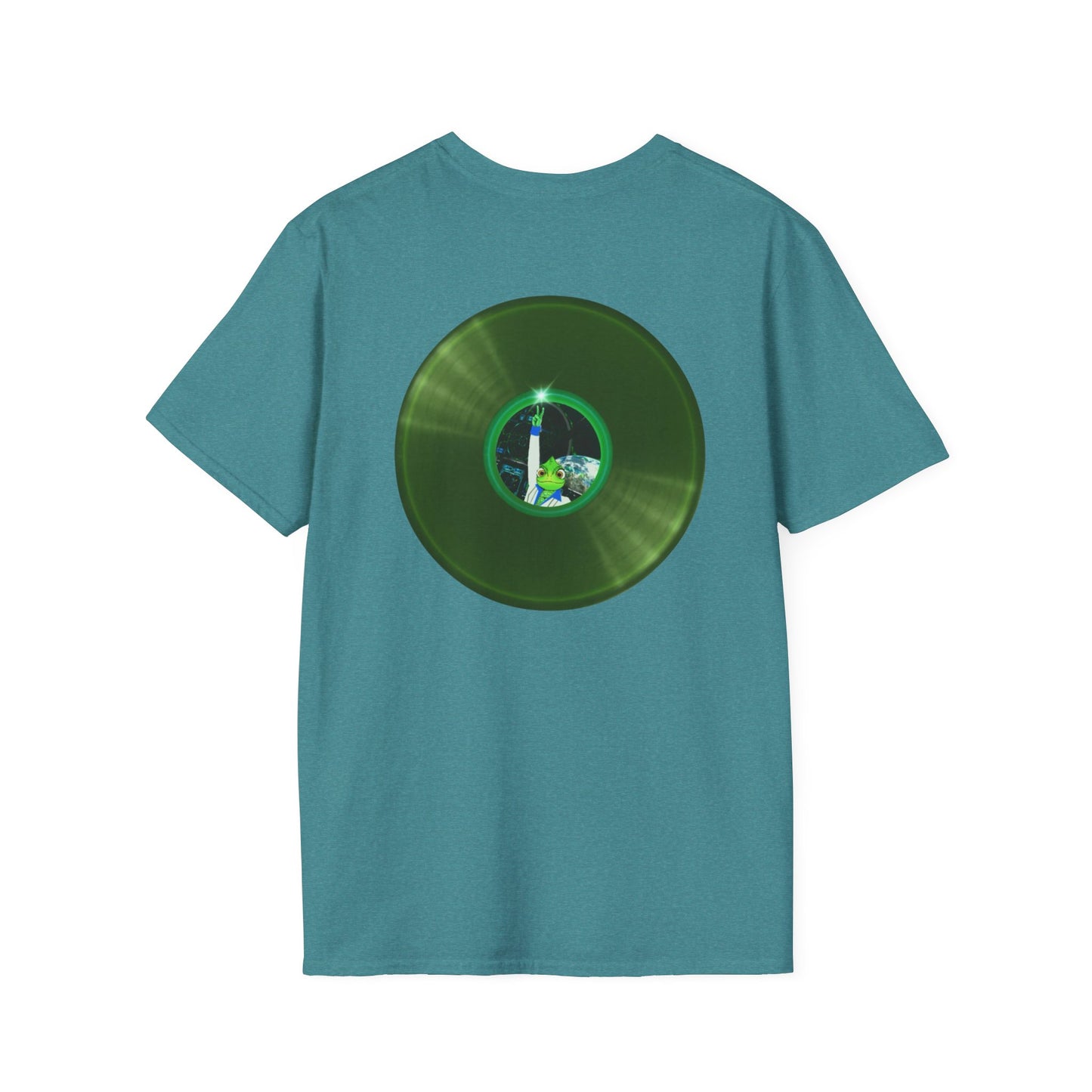 Classic Donut Tee - Unisex Soft-Style - "Rutherford's Staying Alive" - series 1.0 - variant 2 - green donut