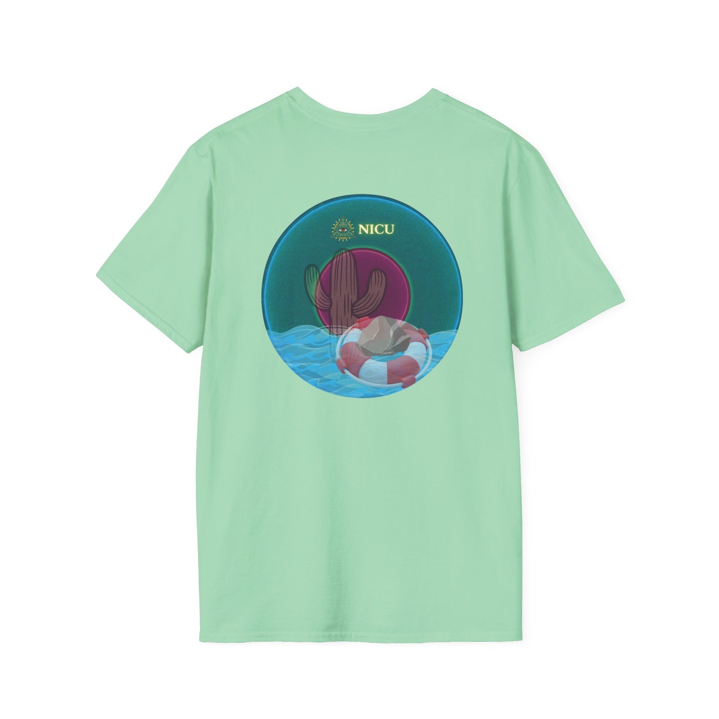 Classic Donut Tee - Unisex Soft-Style - "Masonic Donut of Rites" - series 1.0  - dark teal donut