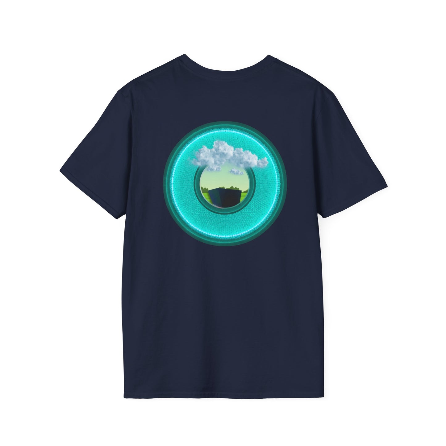 Classic Donut Tee - Unisex Soft-Style - "Got Rhombus?" - series 1.0  - variant 1 - turquoise/teal donut